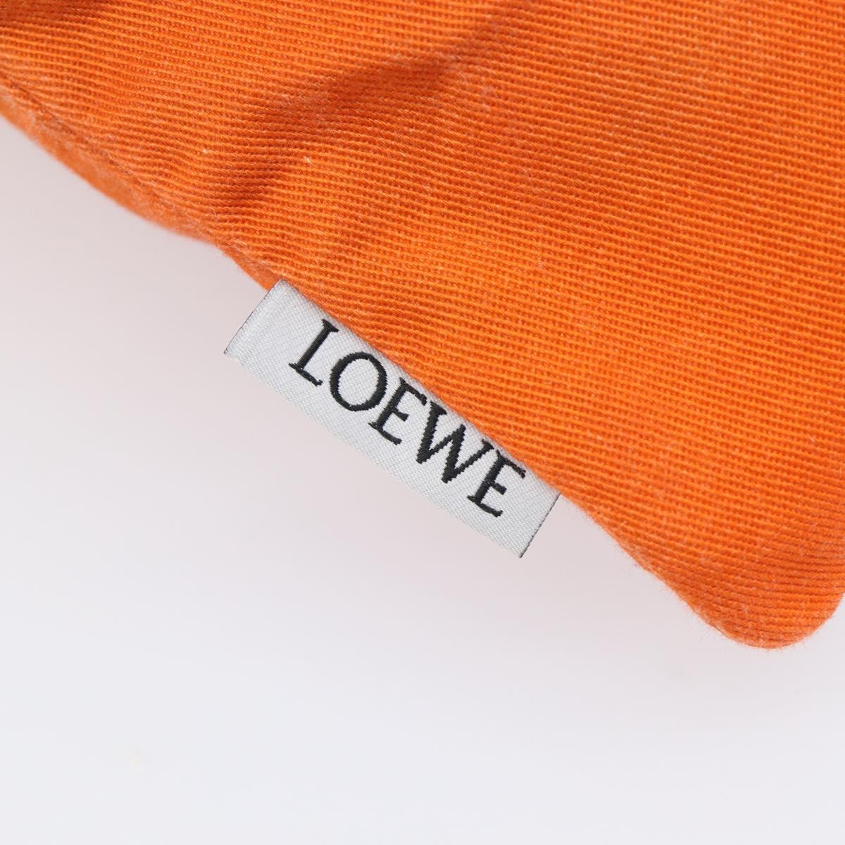 LOEWE Parauzui Visa Collaboration Purse Pouch Canvas Orange Auth 203609