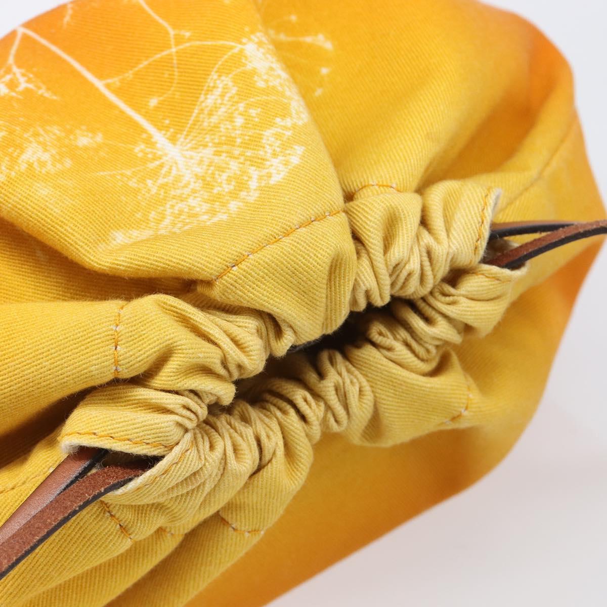 LOEWE Parauzui Visa Collaboration Purse Pouch Canvas Orange Auth 203609
