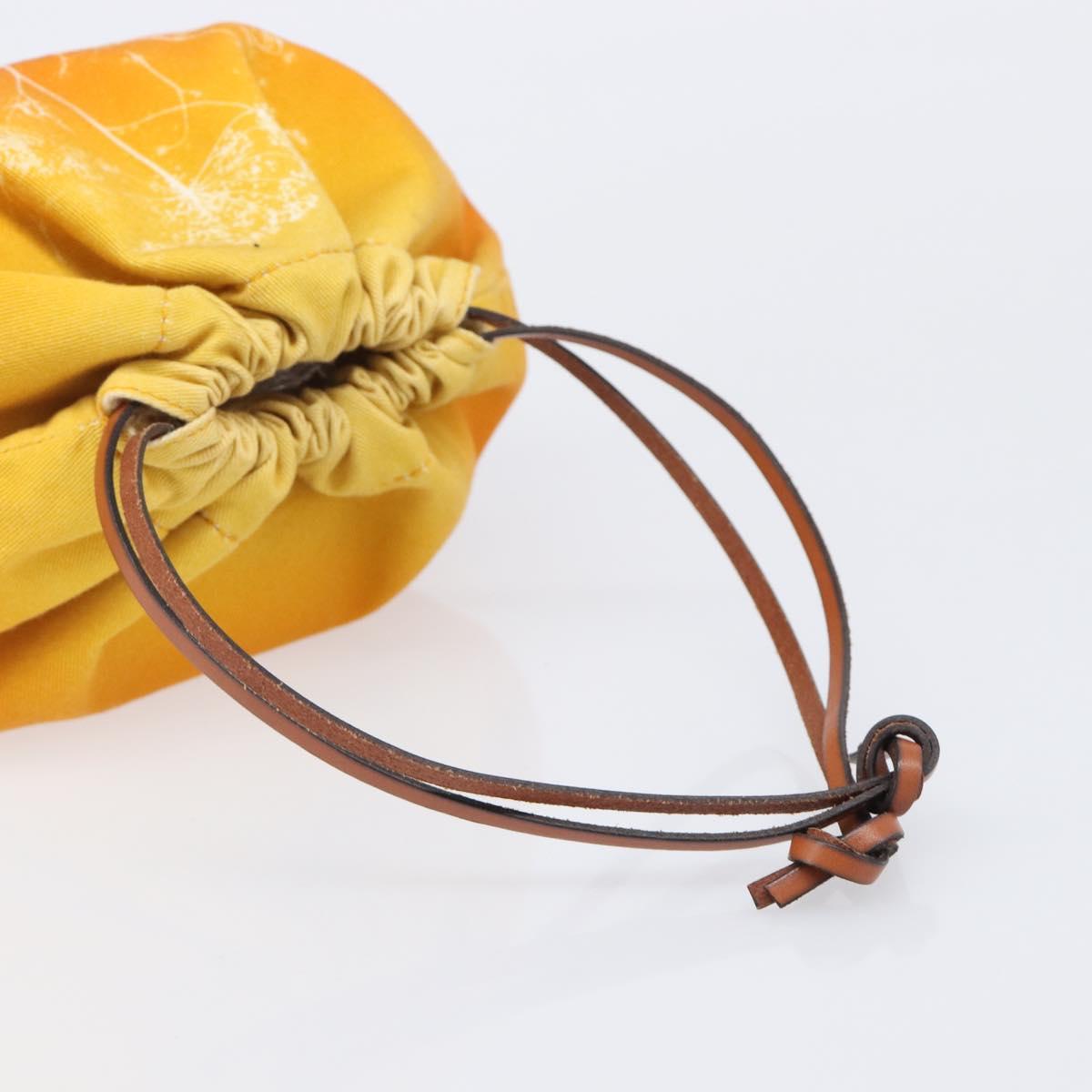 LOEWE Parauzui Visa Collaboration Purse Pouch Canvas Orange Auth 203609