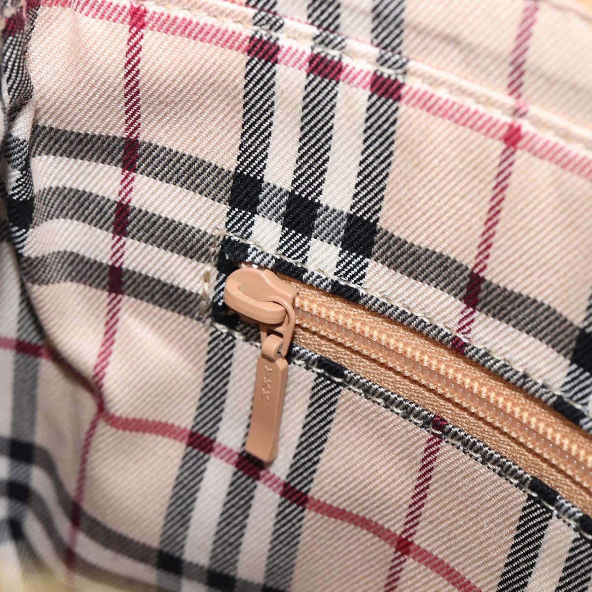 BURBERRY Shoulder Bag Leather Beige Gold Auth 203612A