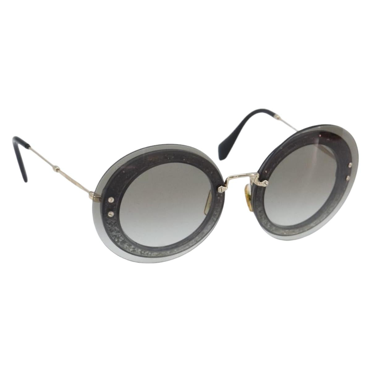 Miu Miu Sunglasses Plastic Gold Tone Auth 203629