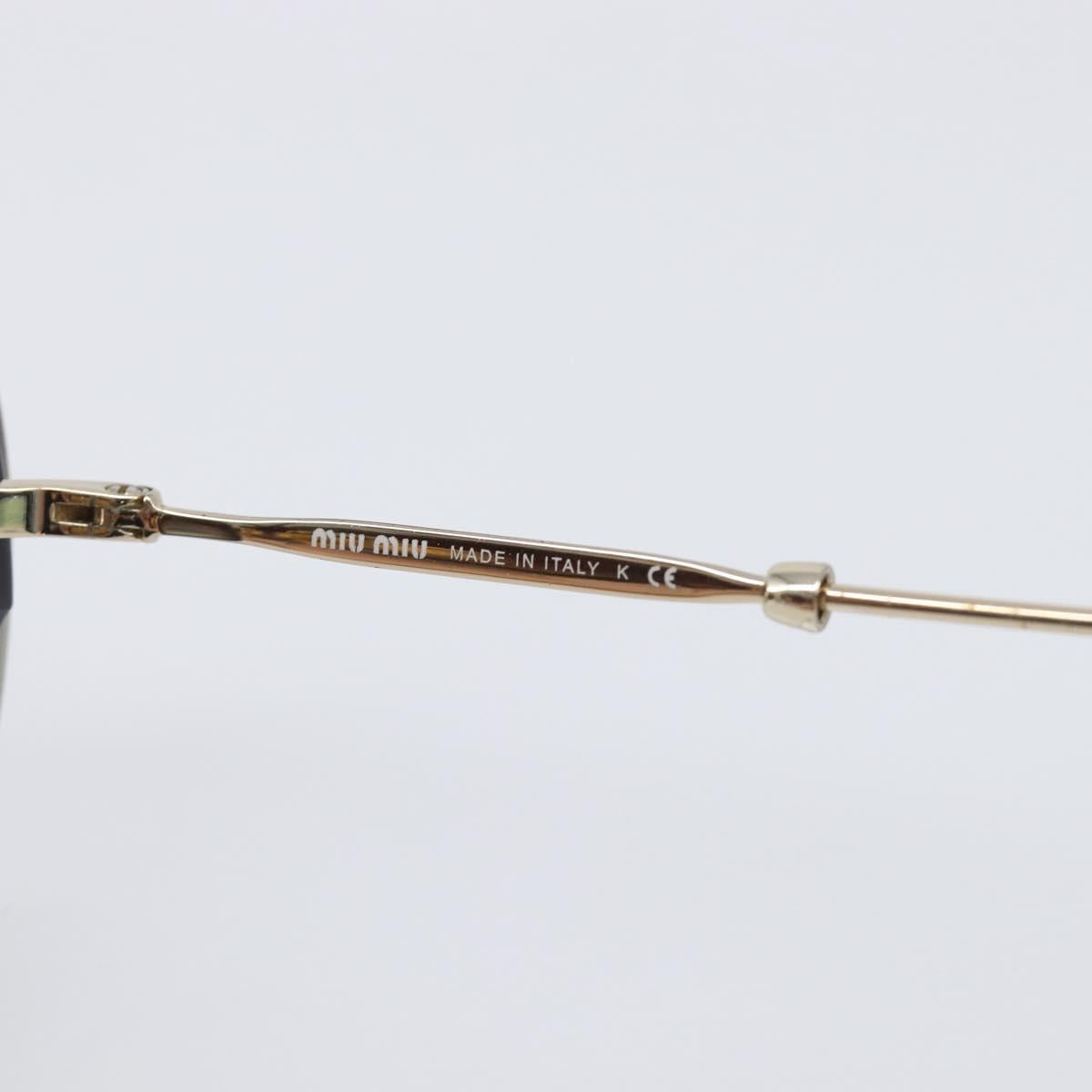 Miu Miu Sunglasses Plastic Gold Tone Auth 203629