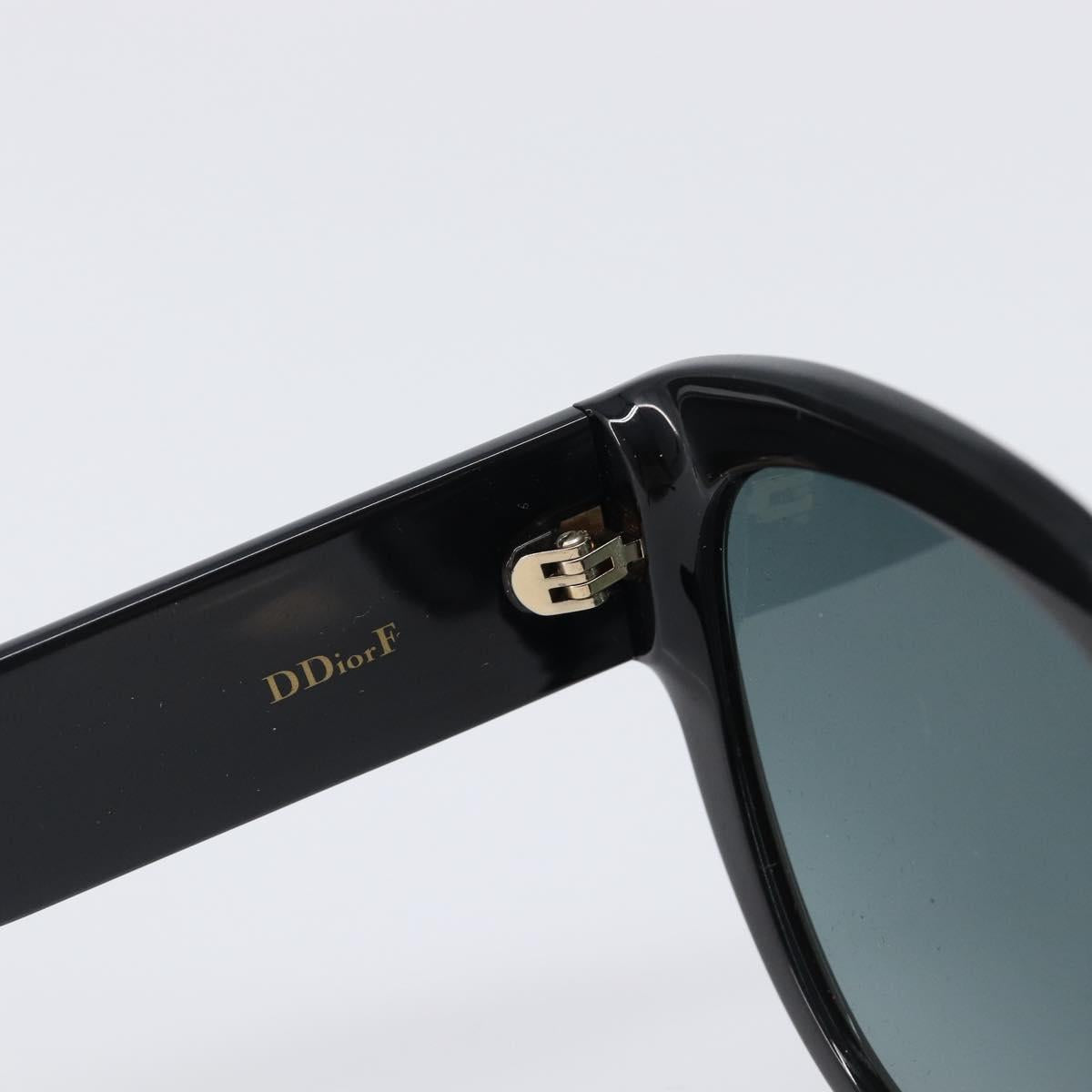 Christian Dior Sunglasses Plastic Black Gold Auth 203630M