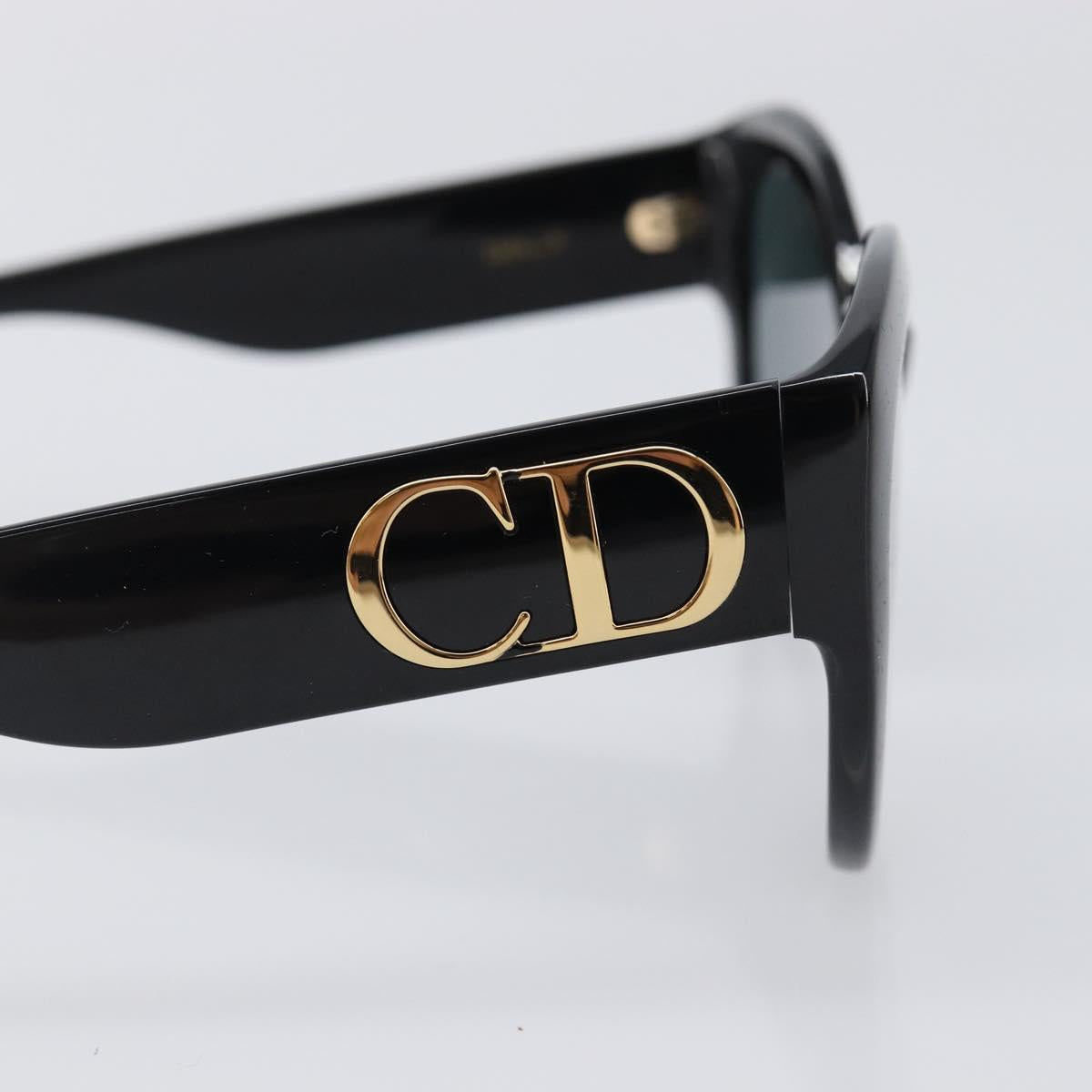 Christian Dior Sunglasses Plastic Black Gold Auth 203630M