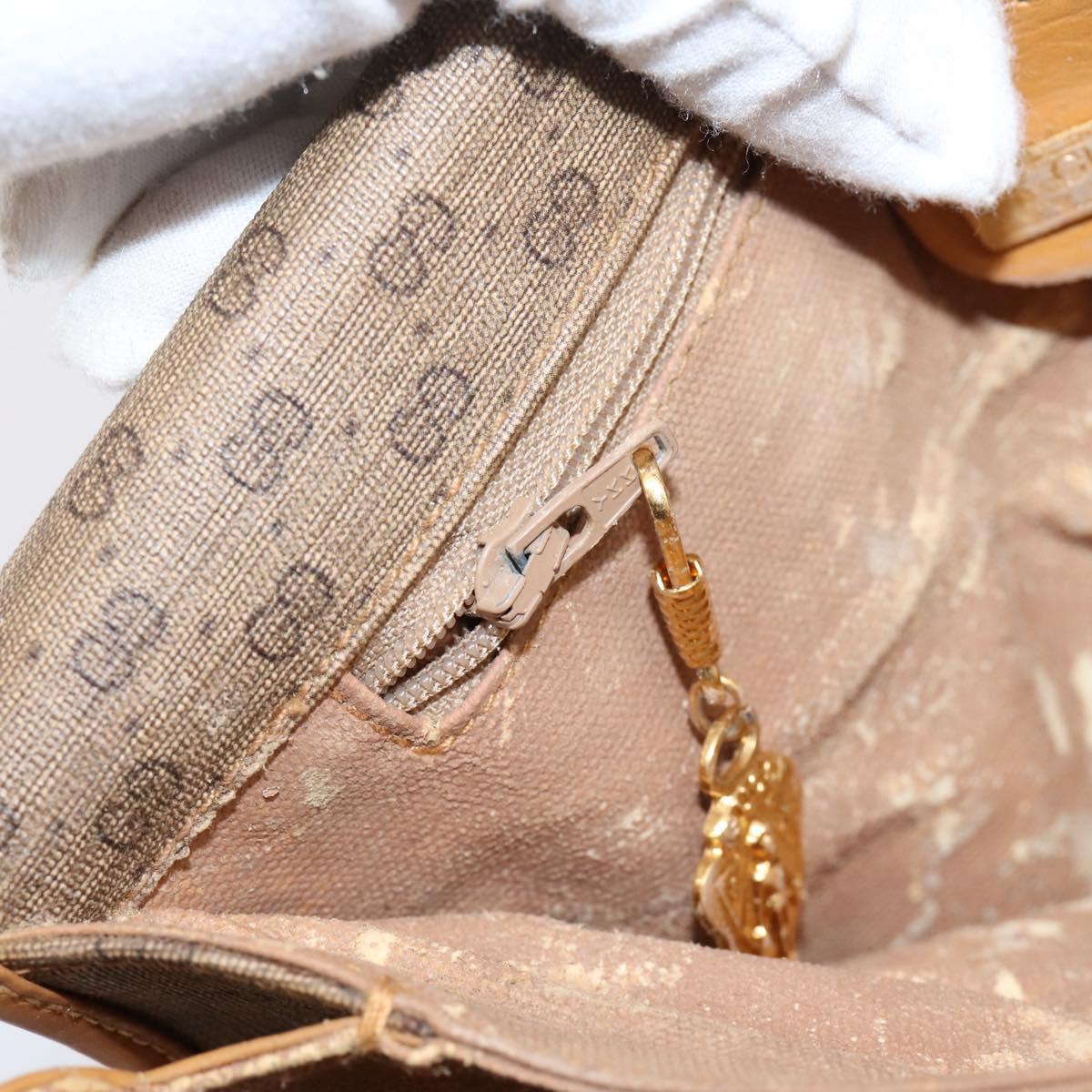 GUCCI Micro GG Supreme Shoulder Bag PVC Beige Gold 001 14 0712 Auth 203636