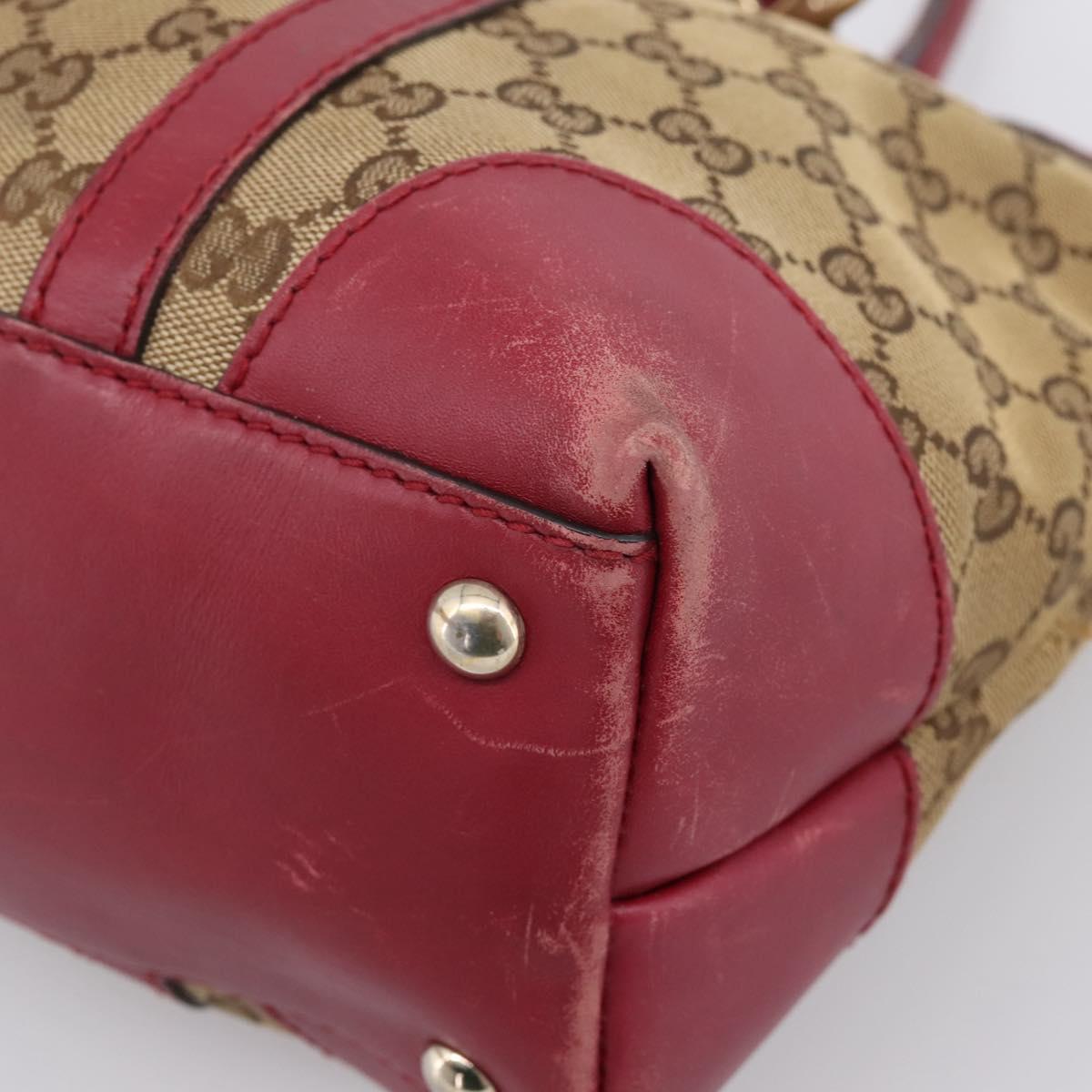 GUCCI GG Canvas Tote Bag Beige Gold 257069 Auth 203640