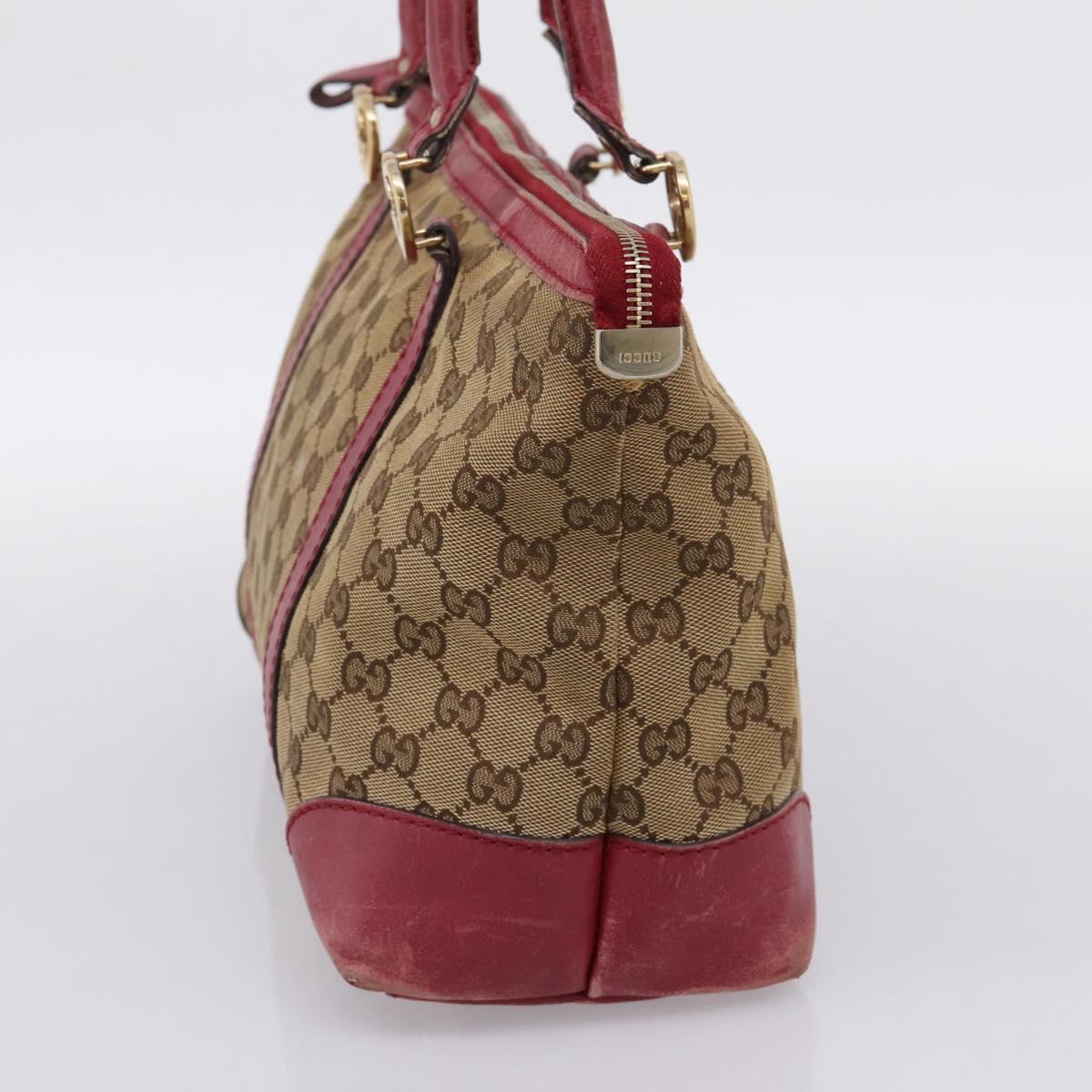 GUCCI GG Canvas Tote Bag Beige Gold 257069 Auth 203640