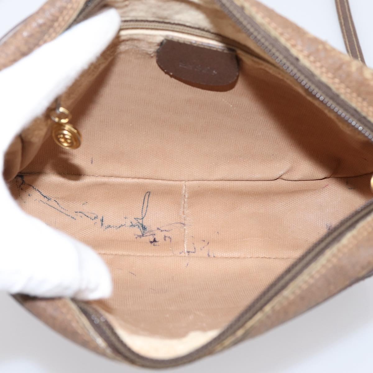 GUCCI GG Supreme Shoulder Bag PVC Beige Gold 007 115 6423 Auth 203641
