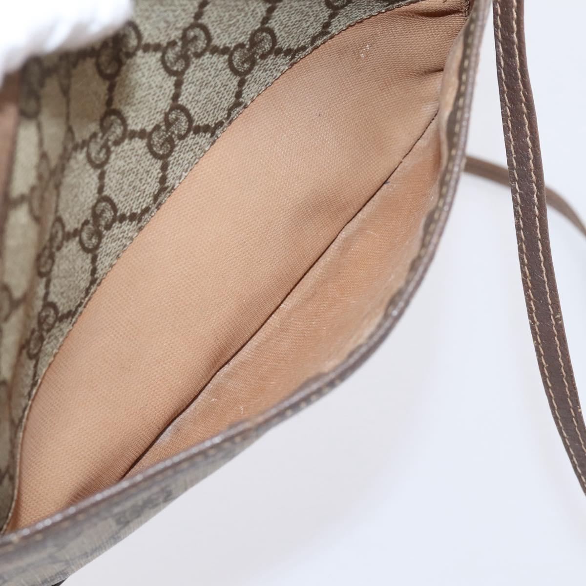 GUCCI GG Supreme Shoulder Bag PVC Beige Gold 007 115 6423 Auth 203641