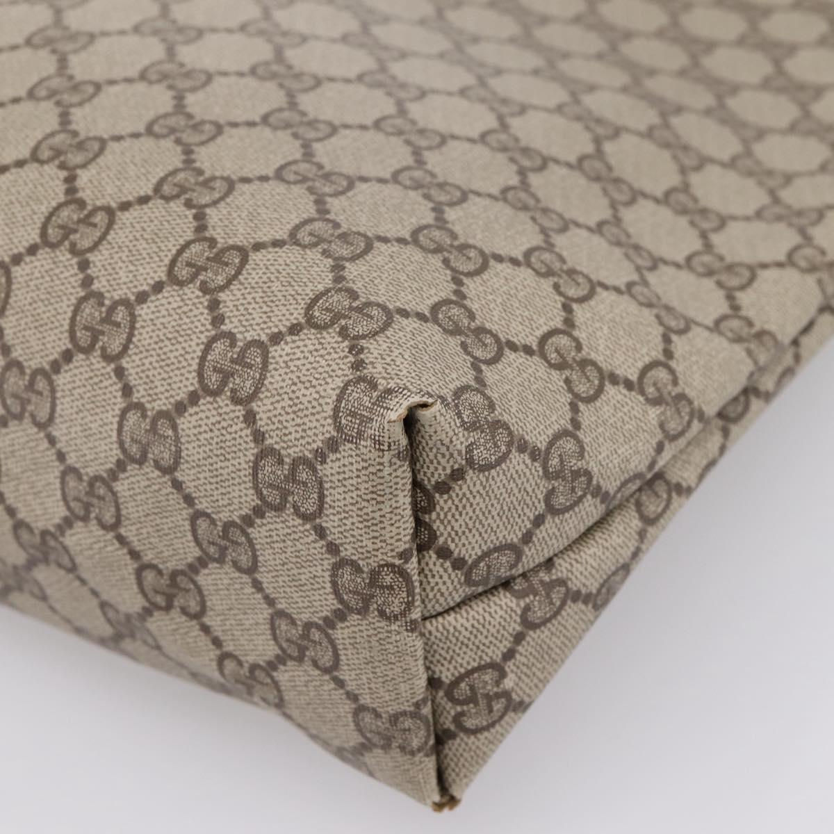 GUCCI GG Supreme Web Sherry Line Tote Bag PVC Beige Gold 40 02 003 Auth 203644
