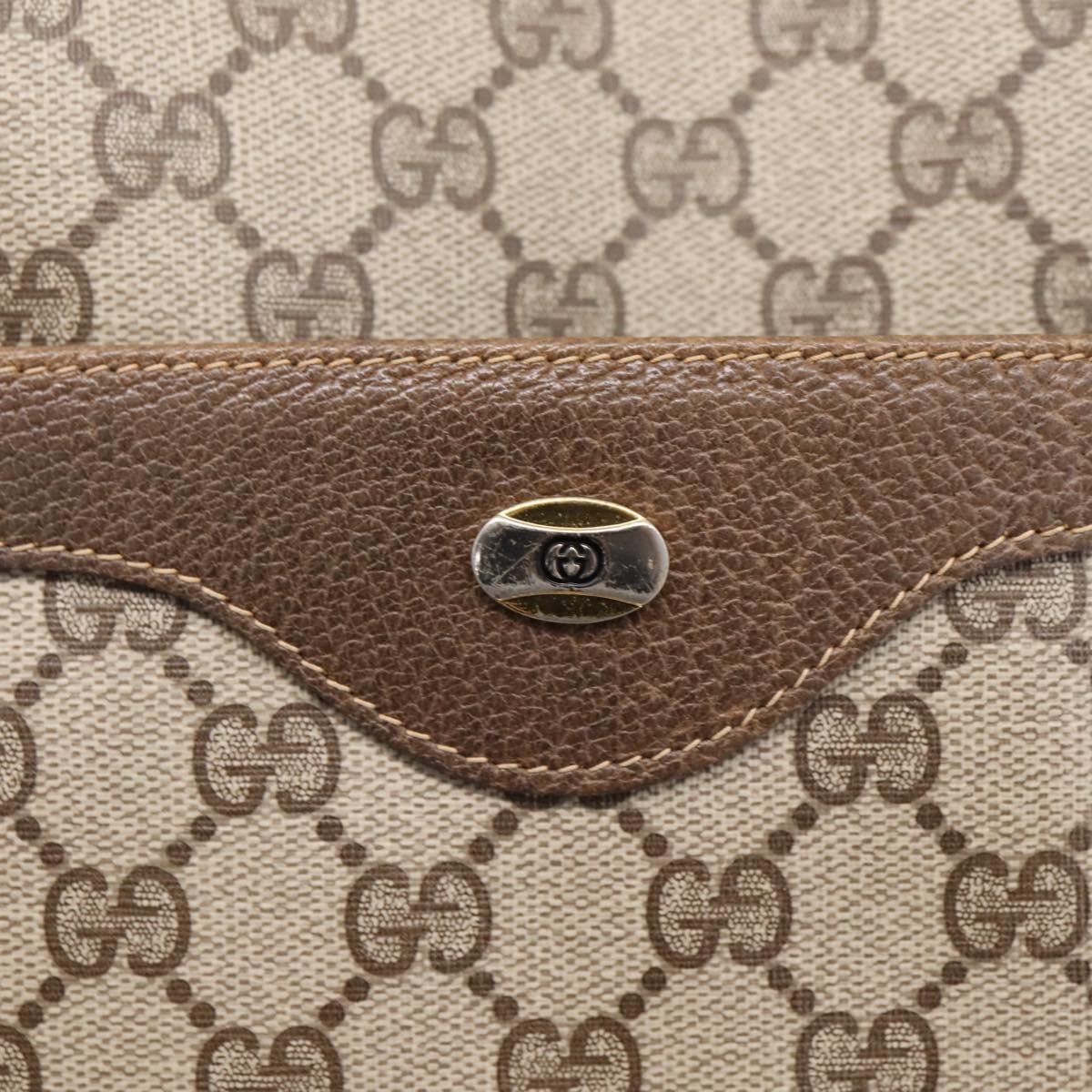GUCCI GG Supreme Web Sherry Line Tote Bag PVC Beige Gold 40 02 003 Auth 203644