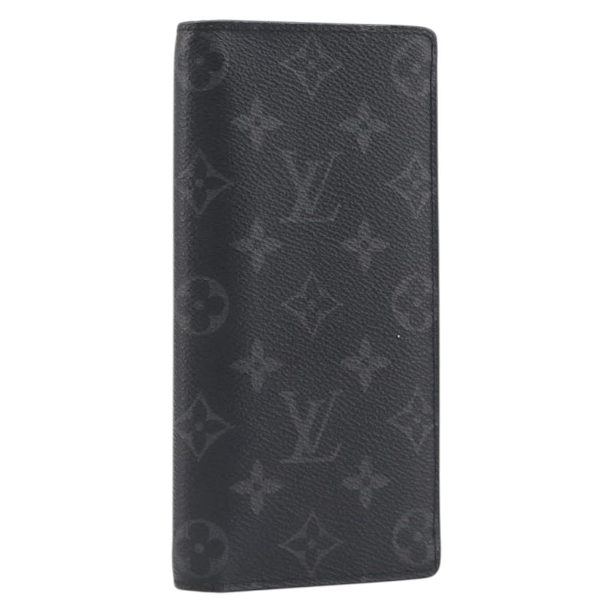 LOUIS VUITTON Monogram Eclipse Portefeuille Braza Wallet M61697 LV Auth 203645