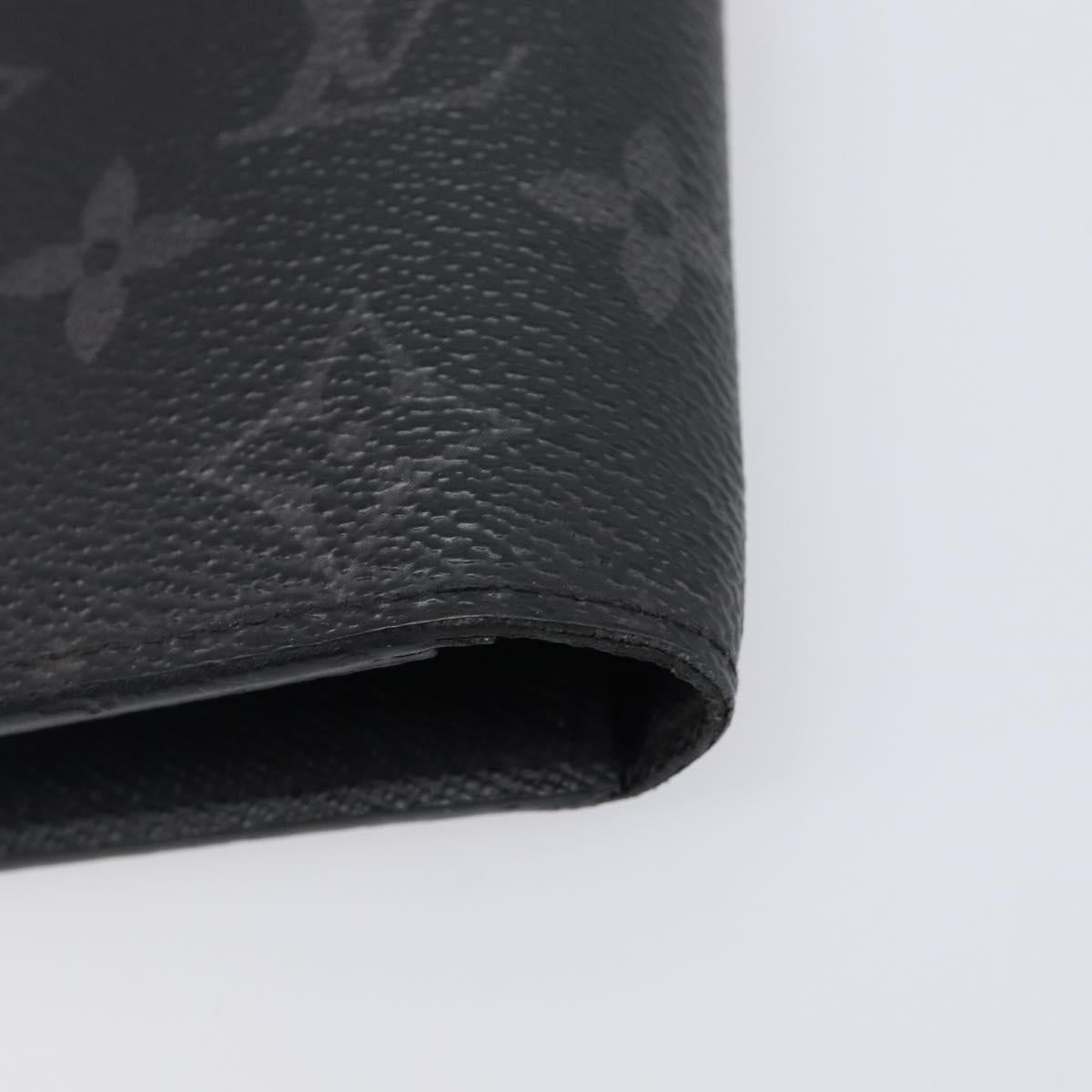 LOUIS VUITTON Monogram Eclipse Portefeuille Braza Wallet M61697 LV Auth 203645
