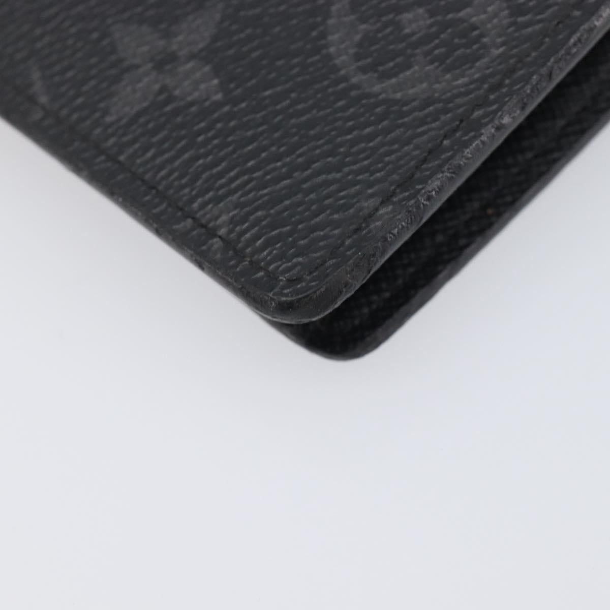 LOUIS VUITTON Monogram Eclipse Portefeuille Braza Wallet M61697 LV Auth 203645