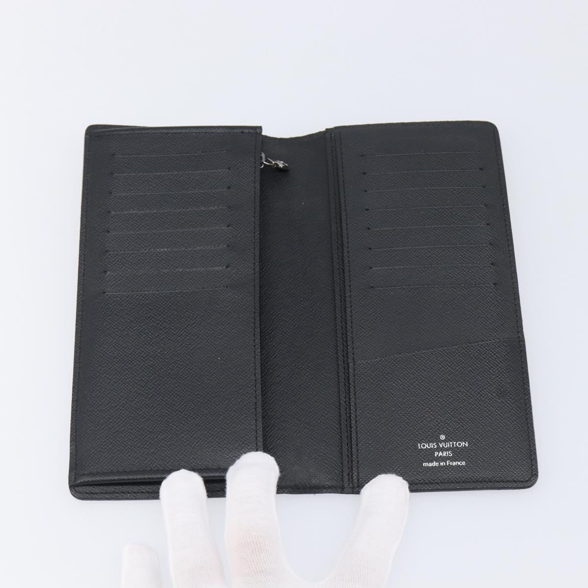LOUIS VUITTON Monogram Eclipse Portefeuille Braza Wallet M61697 LV Auth 203645