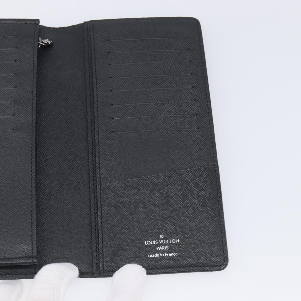 LOUIS VUITTON Monogram Eclipse Portefeuille Braza Wallet M61697 LV Auth 203645
