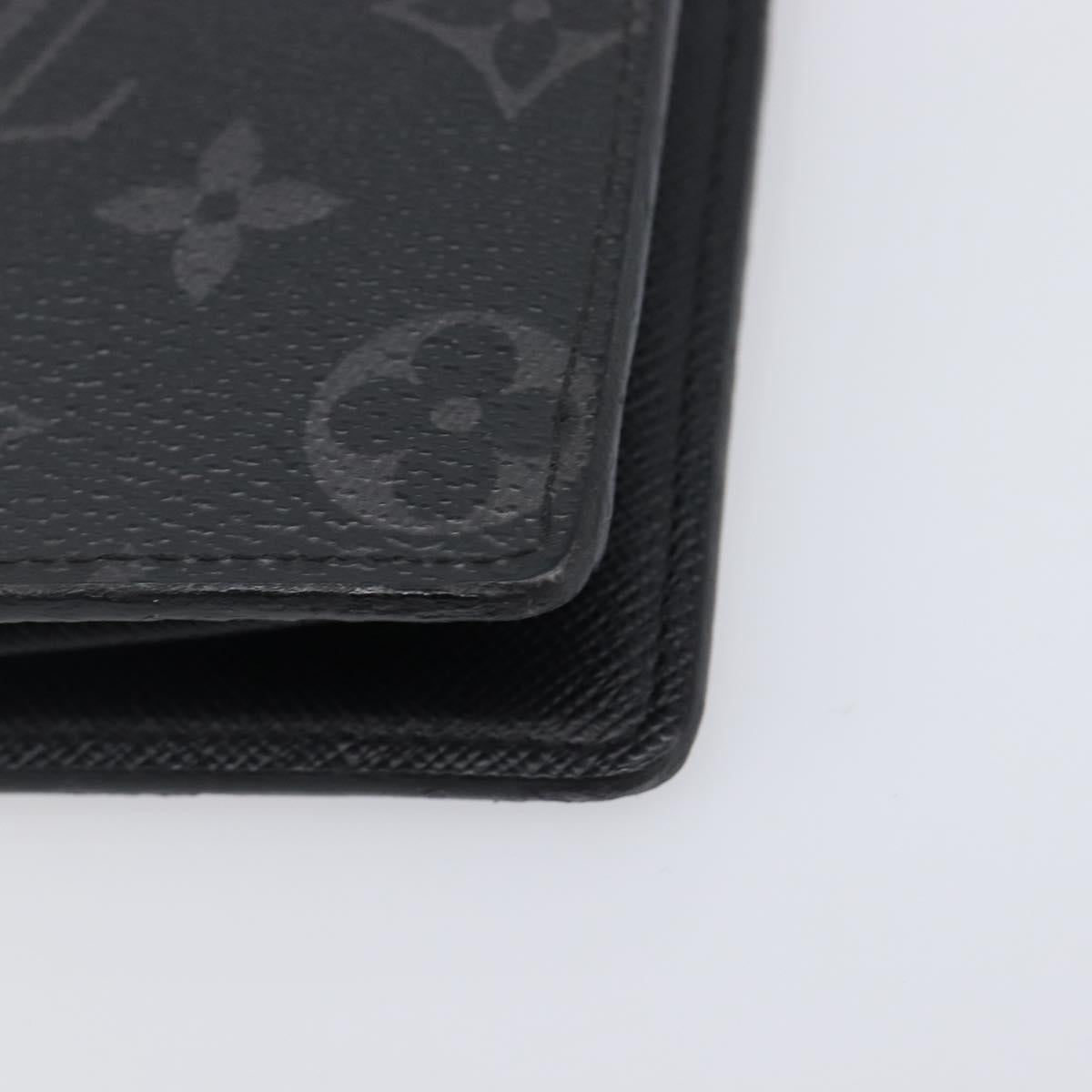 LOUIS VUITTON Monogram Eclipse Portefeuille Braza Wallet M61697 LV Auth 203645