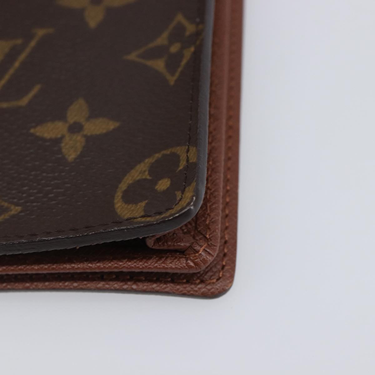 LOUIS VUITTON Monogram Porte Cartes Credit Billfold Wallet M60825 LV Auth 203646
