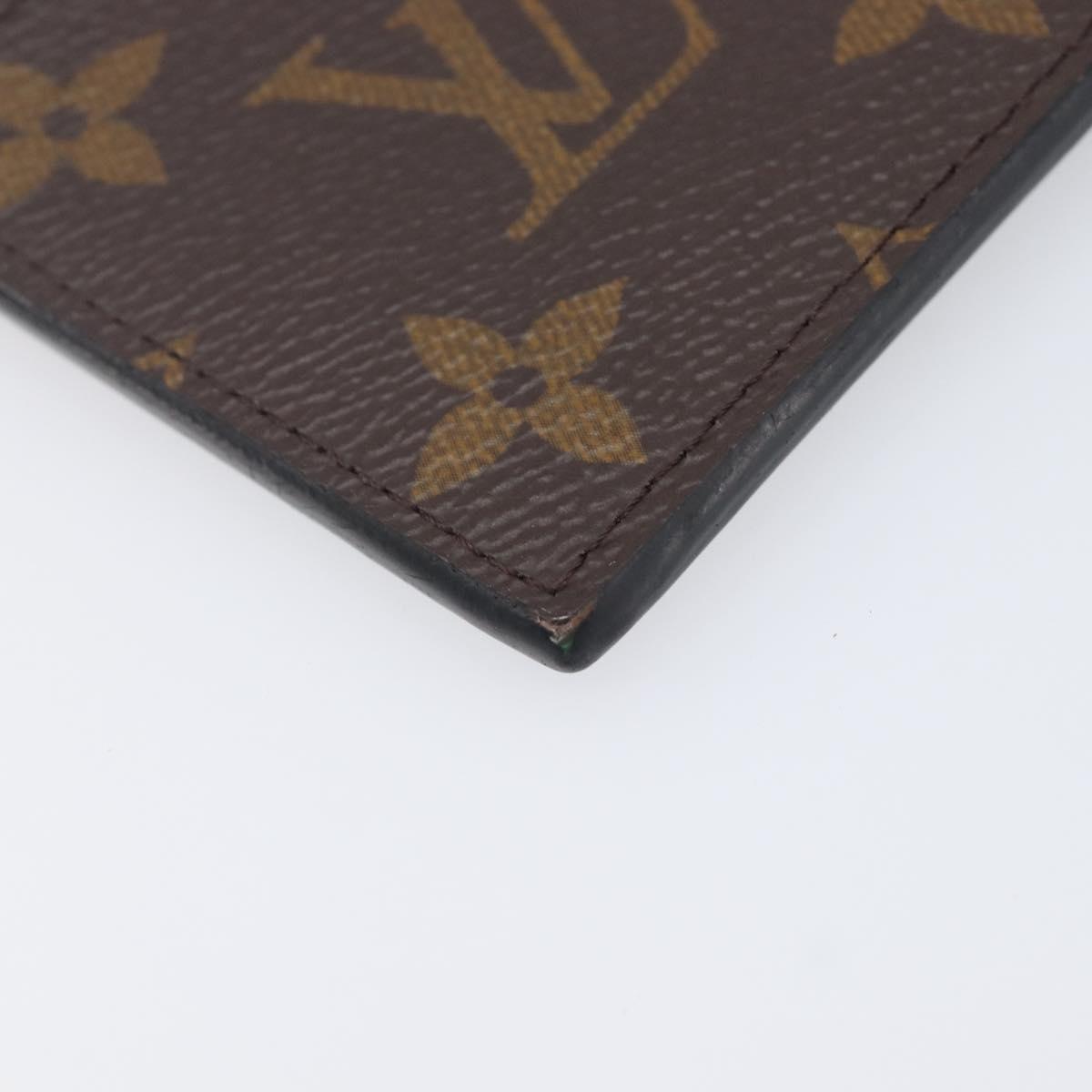 LOUIS VUITTON Monogram Macassar Coin Card Holder Green M82913 LV Auth 203665A