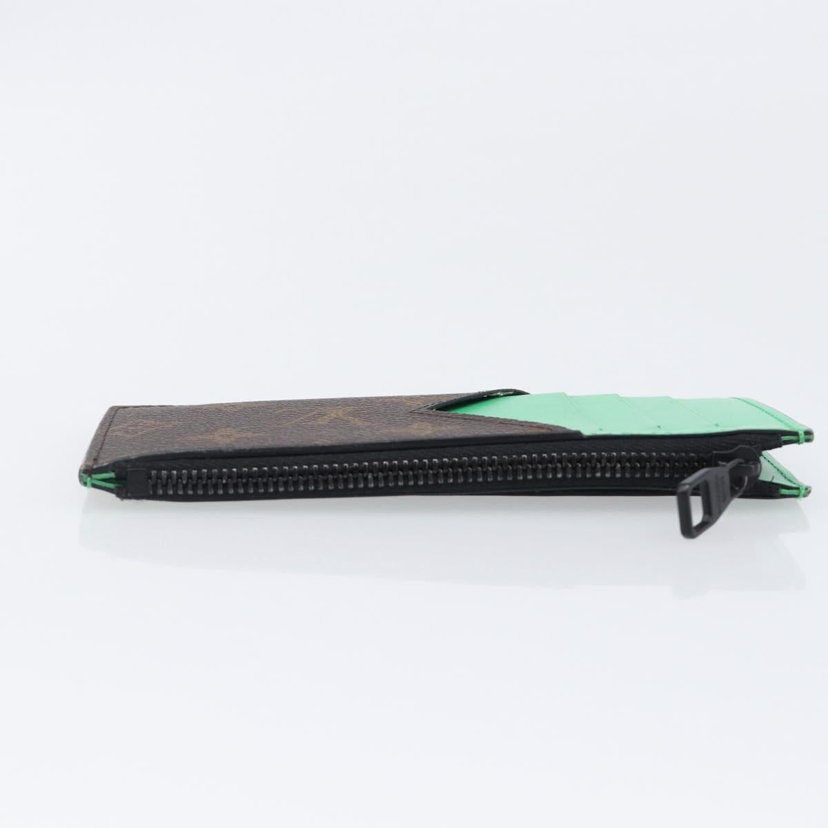 LOUIS VUITTON Monogram Macassar Coin Card Holder Green M82913 LV Auth 203665A