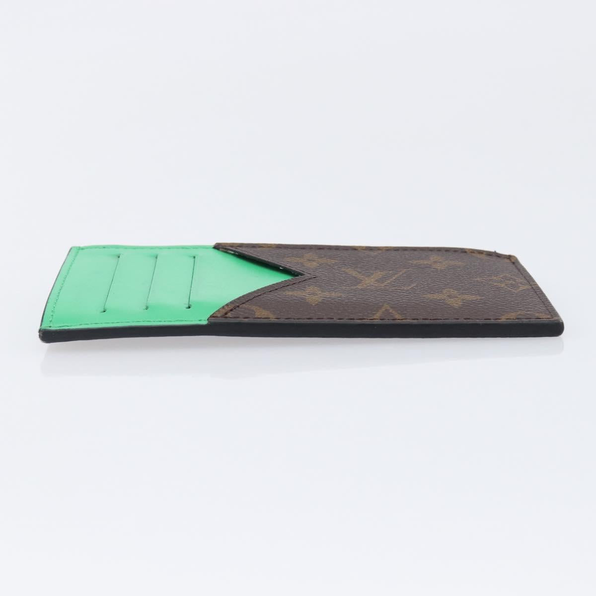 LOUIS VUITTON Monogram Macassar Coin Card Holder Green M82913 LV Auth 203665A