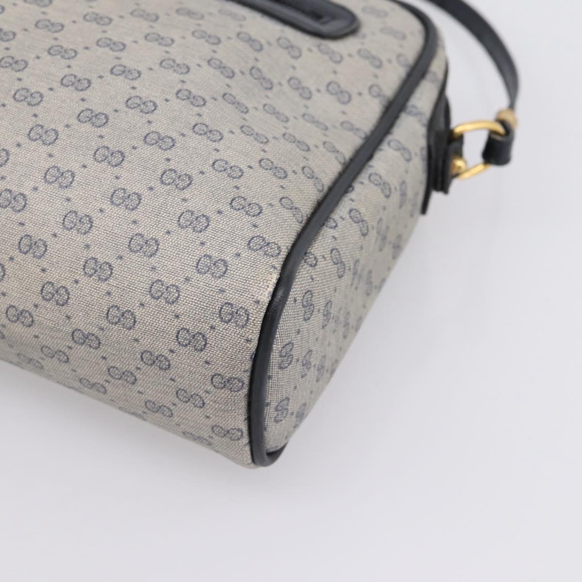 GUCCI GG Supreme Shoulder Bag PVC Navy Gold 007 39 0014 Auth 203669