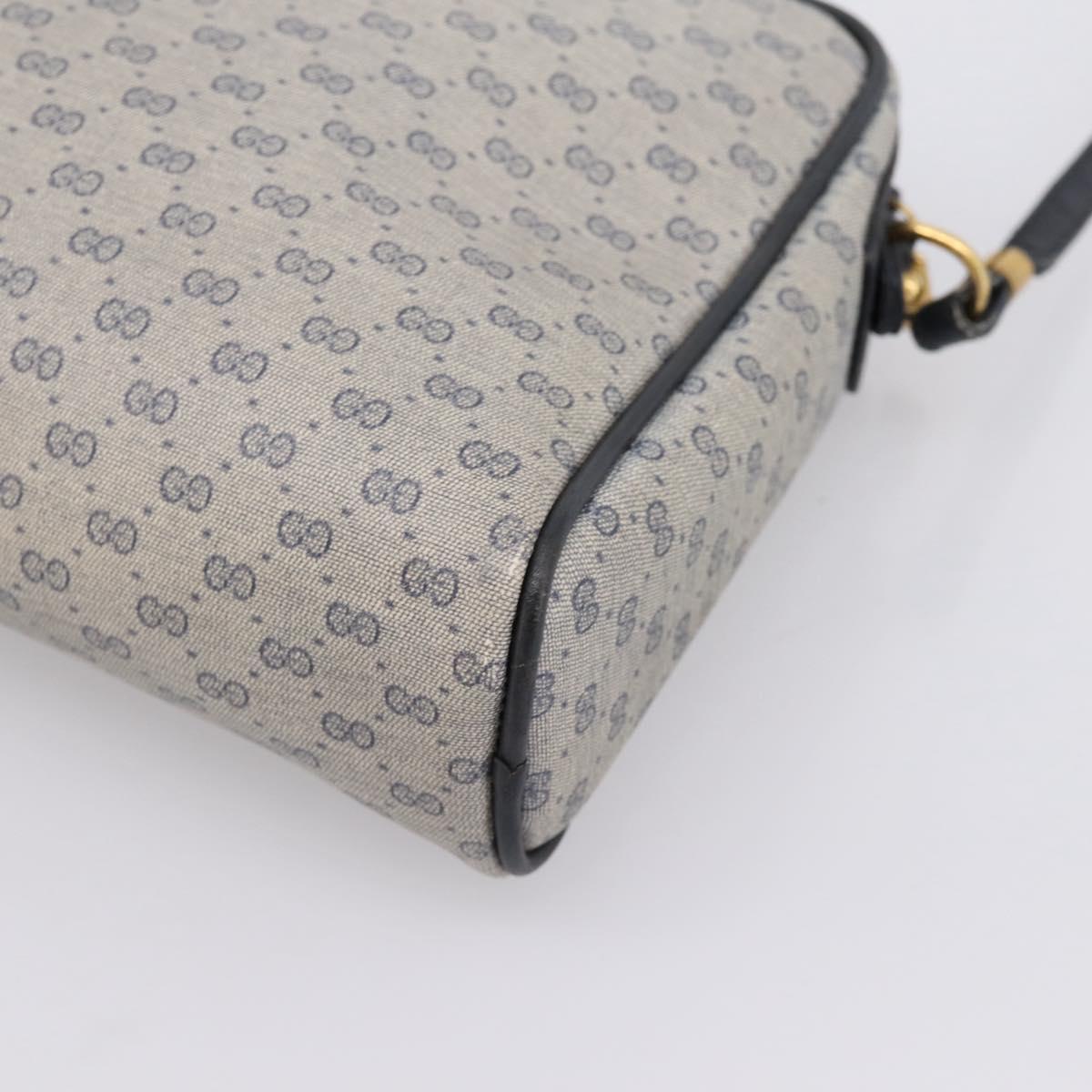 GUCCI GG Supreme Shoulder Bag PVC Navy Gold 007 39 0014 Auth 203669