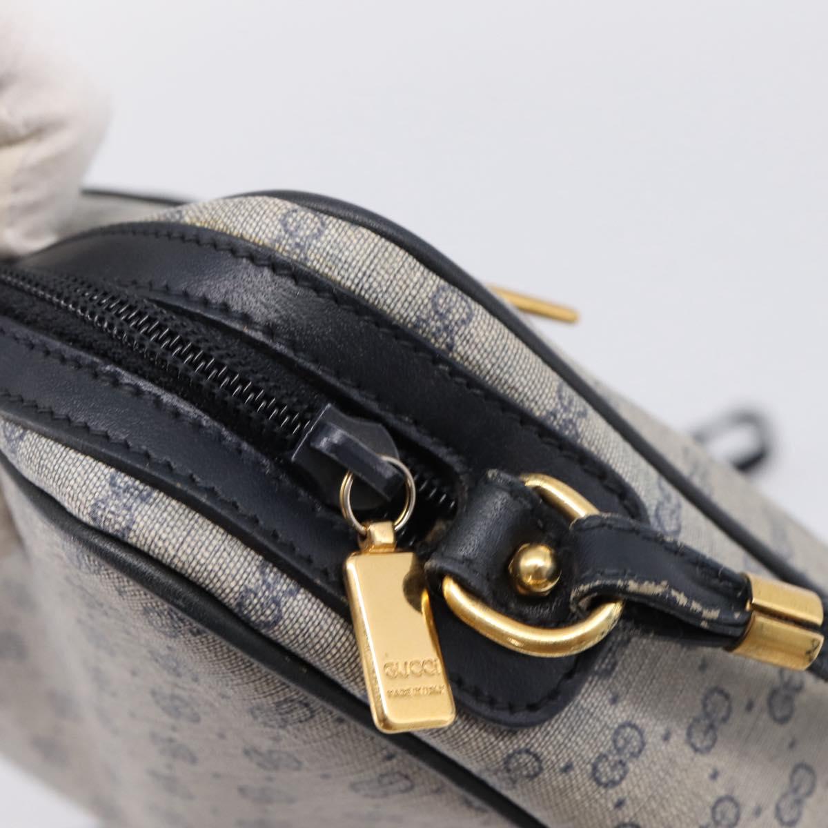 GUCCI GG Supreme Shoulder Bag PVC Navy Gold 007 39 0014 Auth 203669