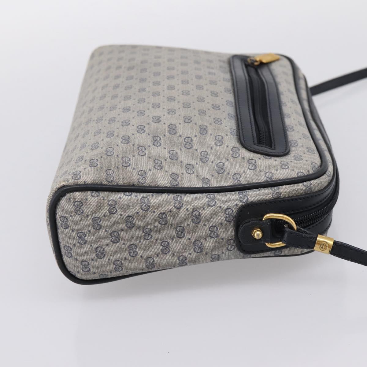 GUCCI GG Supreme Shoulder Bag PVC Navy Gold 007 39 0014 Auth 203669