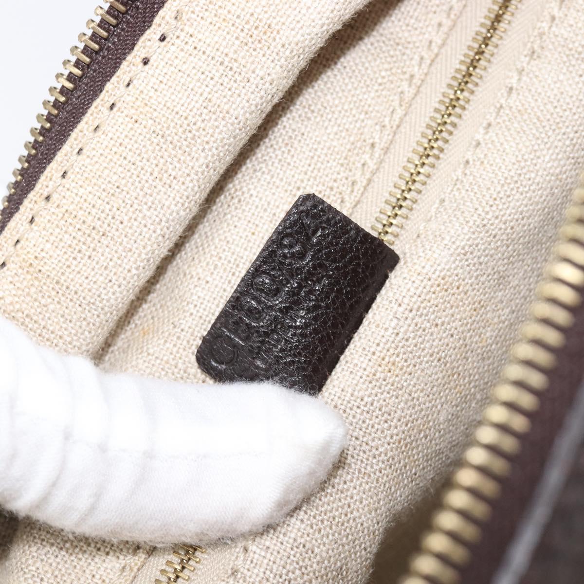 CELINE Shoulder Bag Canvas Yellow Gold Auth 203671A