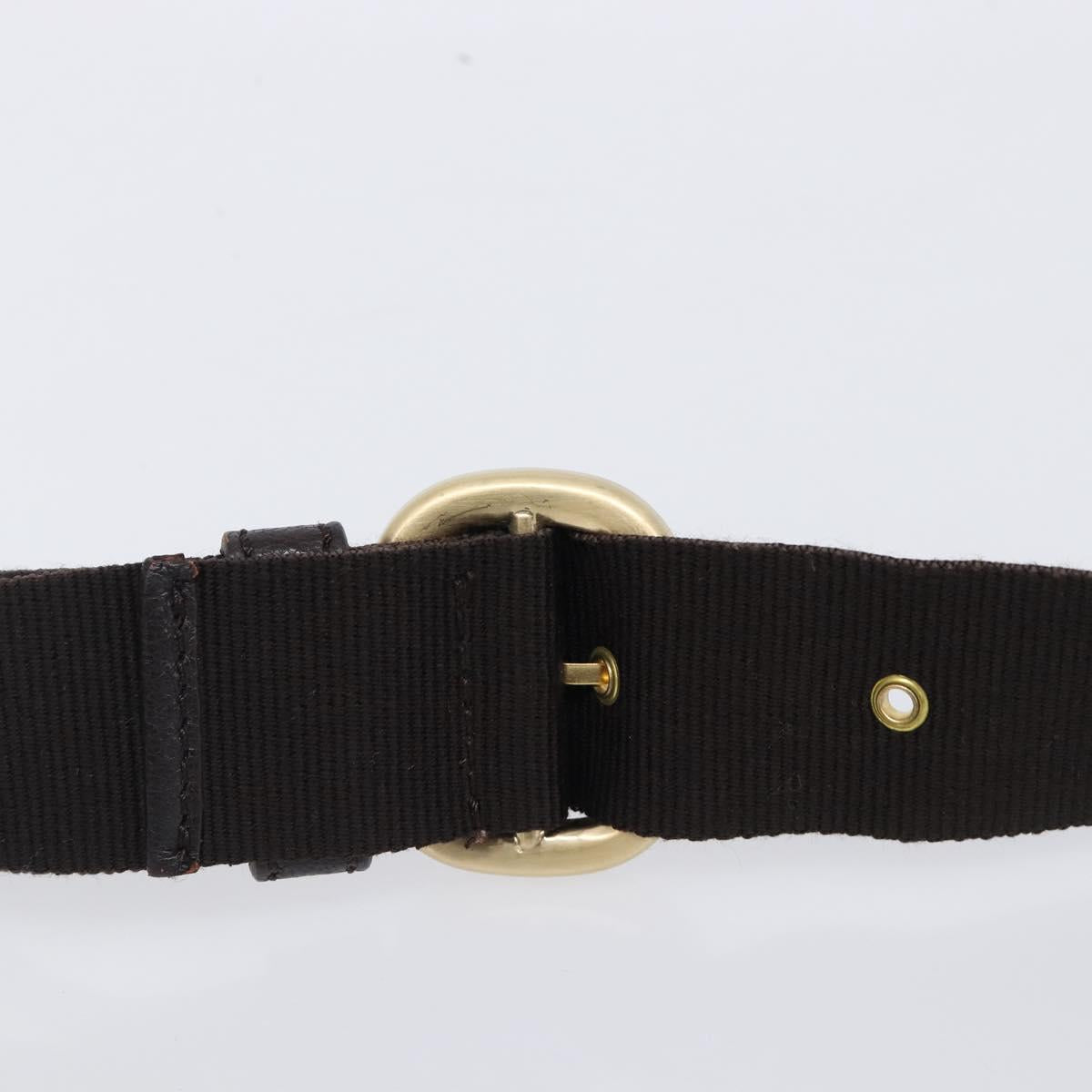 CELINE Shoulder Bag Canvas Yellow Gold Auth 203671A