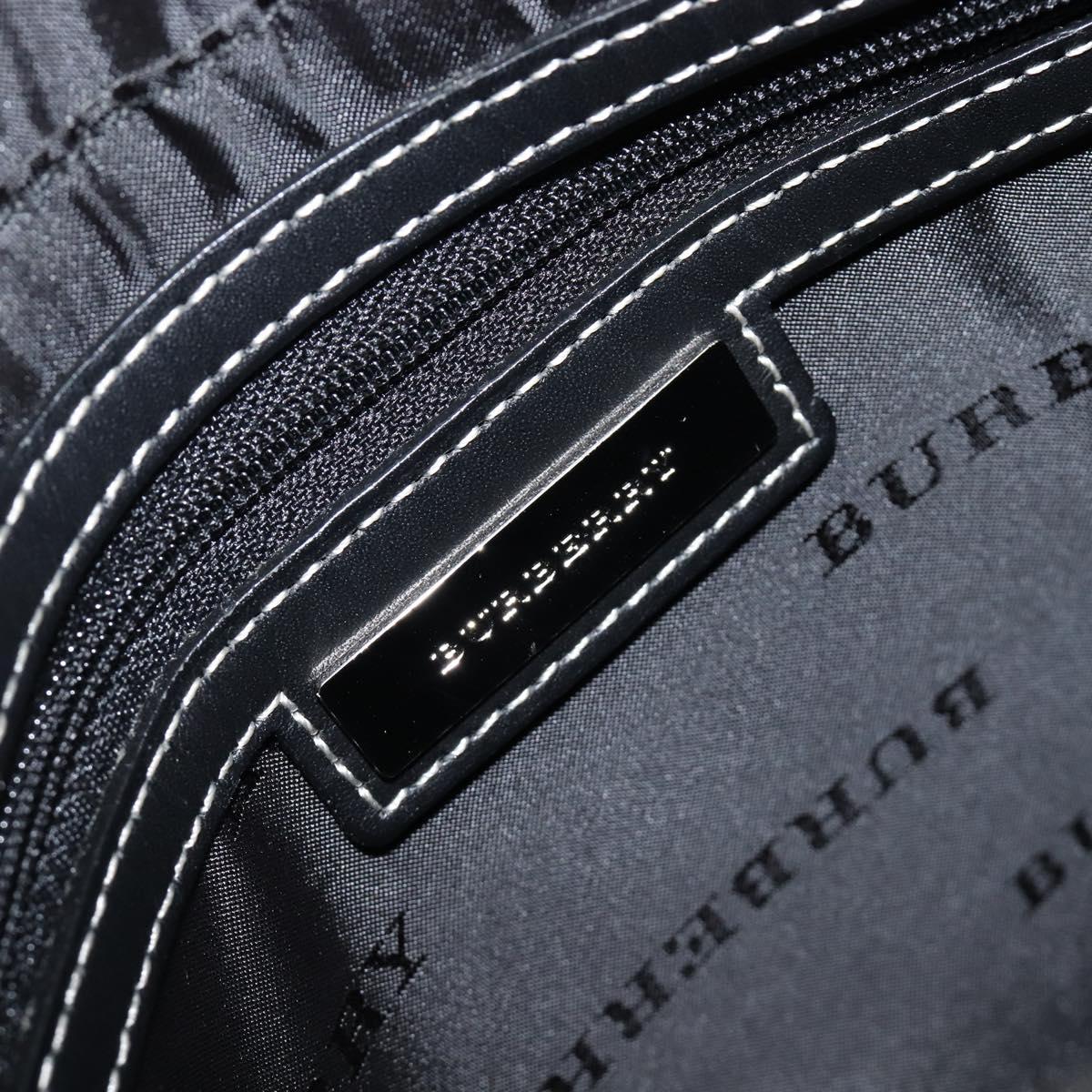 BURBERRY Shoulder Bag Canvas Gray Silver Auth 203686A