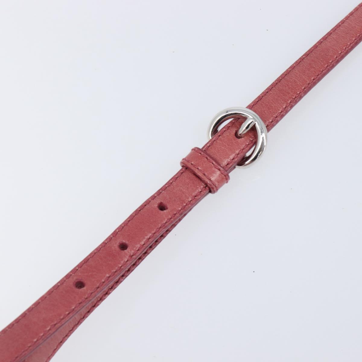 Miu Miu Shoulder Bag Vitellolux Pink Silver Auth 203688A