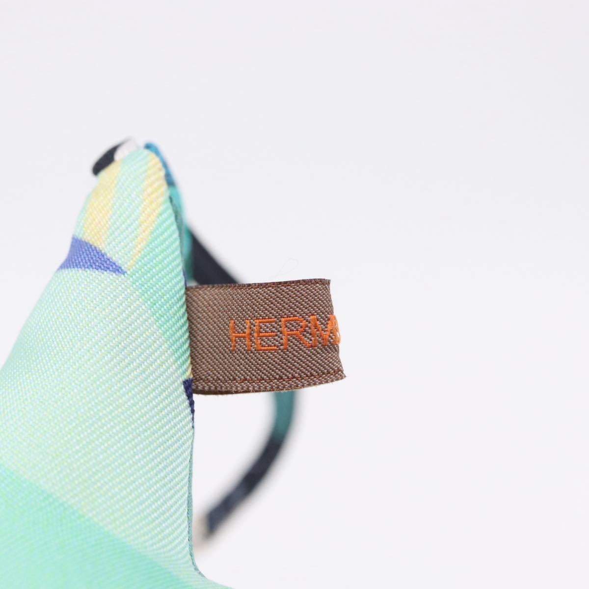 HERMES Petit Ash Bag Charm Silk Green Auth 203690M
