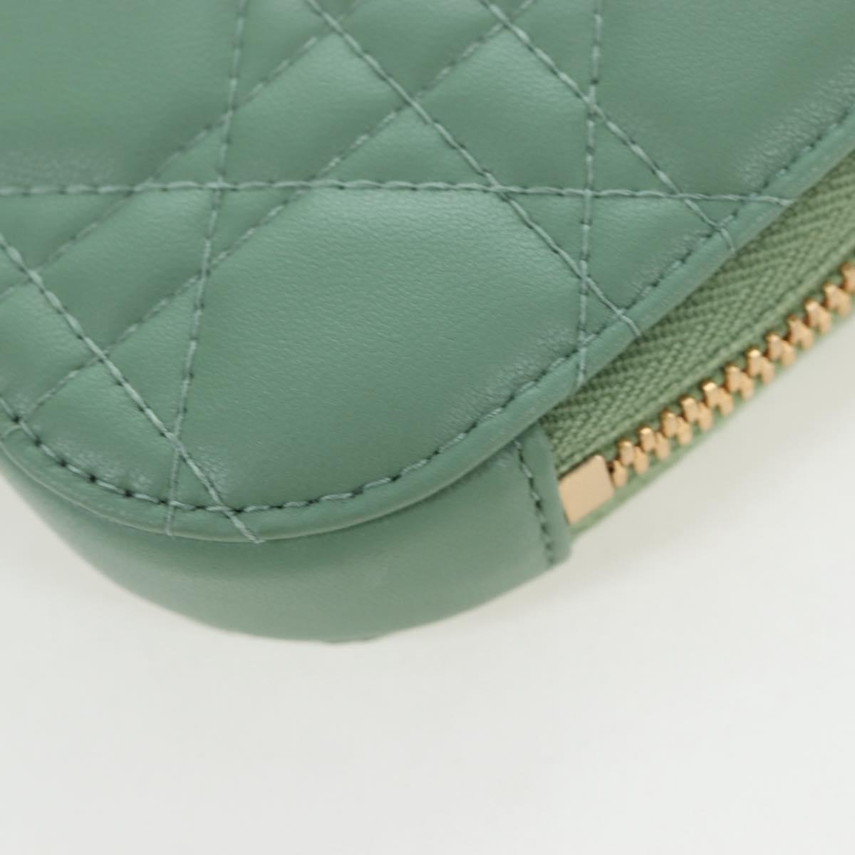 Christian Dior Cannage Chain Shoulder Phone Pouch Lamb Skin 2way Auth 203691V