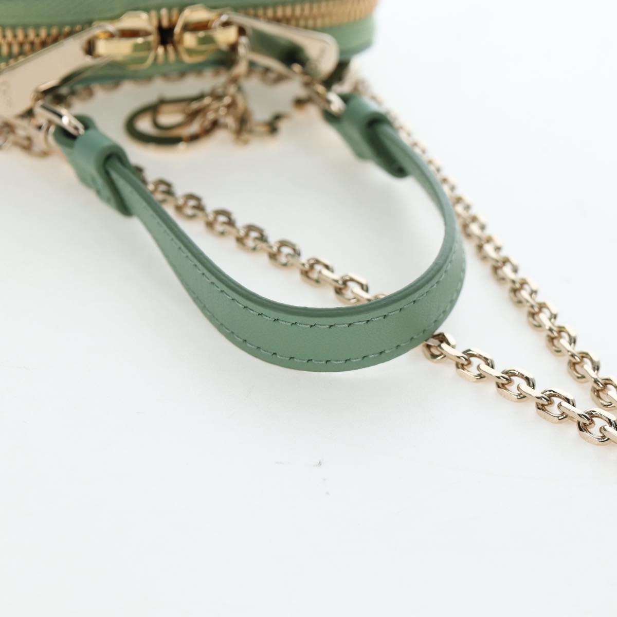 Christian Dior Cannage Chain Shoulder Phone Pouch Lamb Skin 2way Auth 203691V
