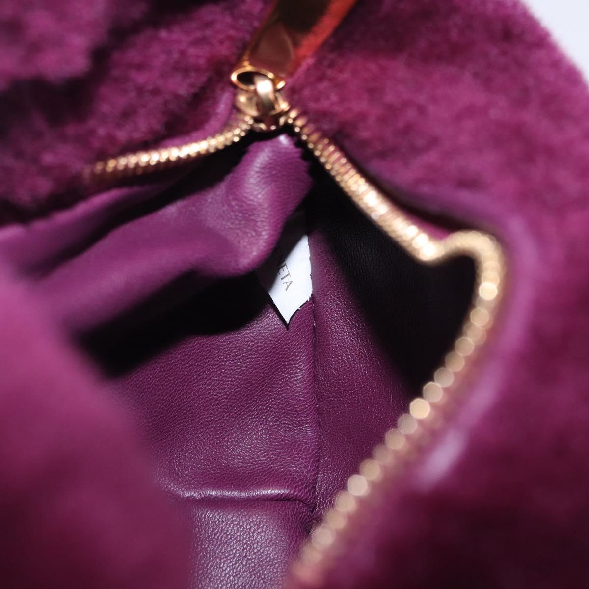 BOTTEGA VENETA Jody Mini Hand Bag Shearing Purple Gold Auth 203692M