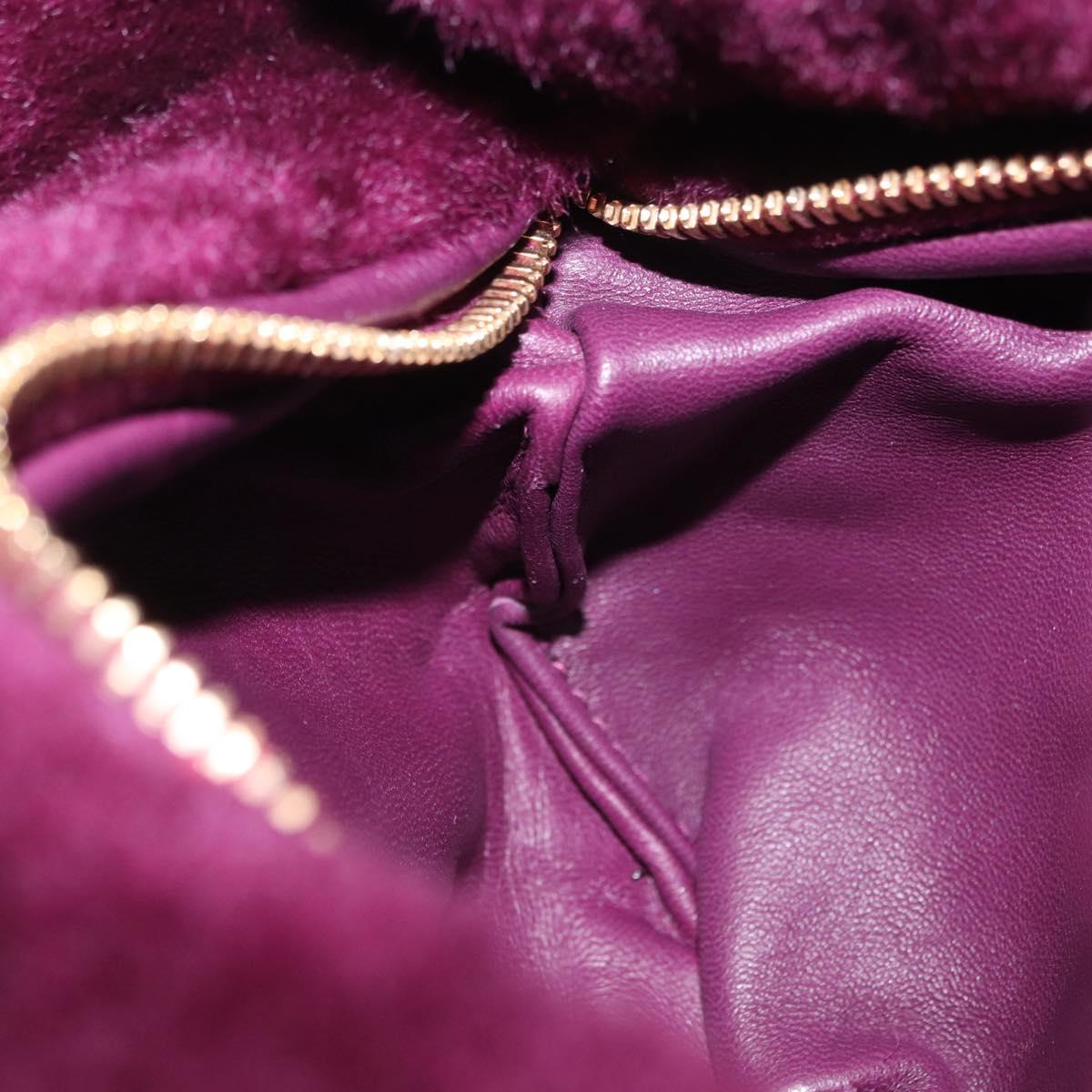 BOTTEGA VENETA Jody Mini Hand Bag Shearing Purple Gold Auth 203692M