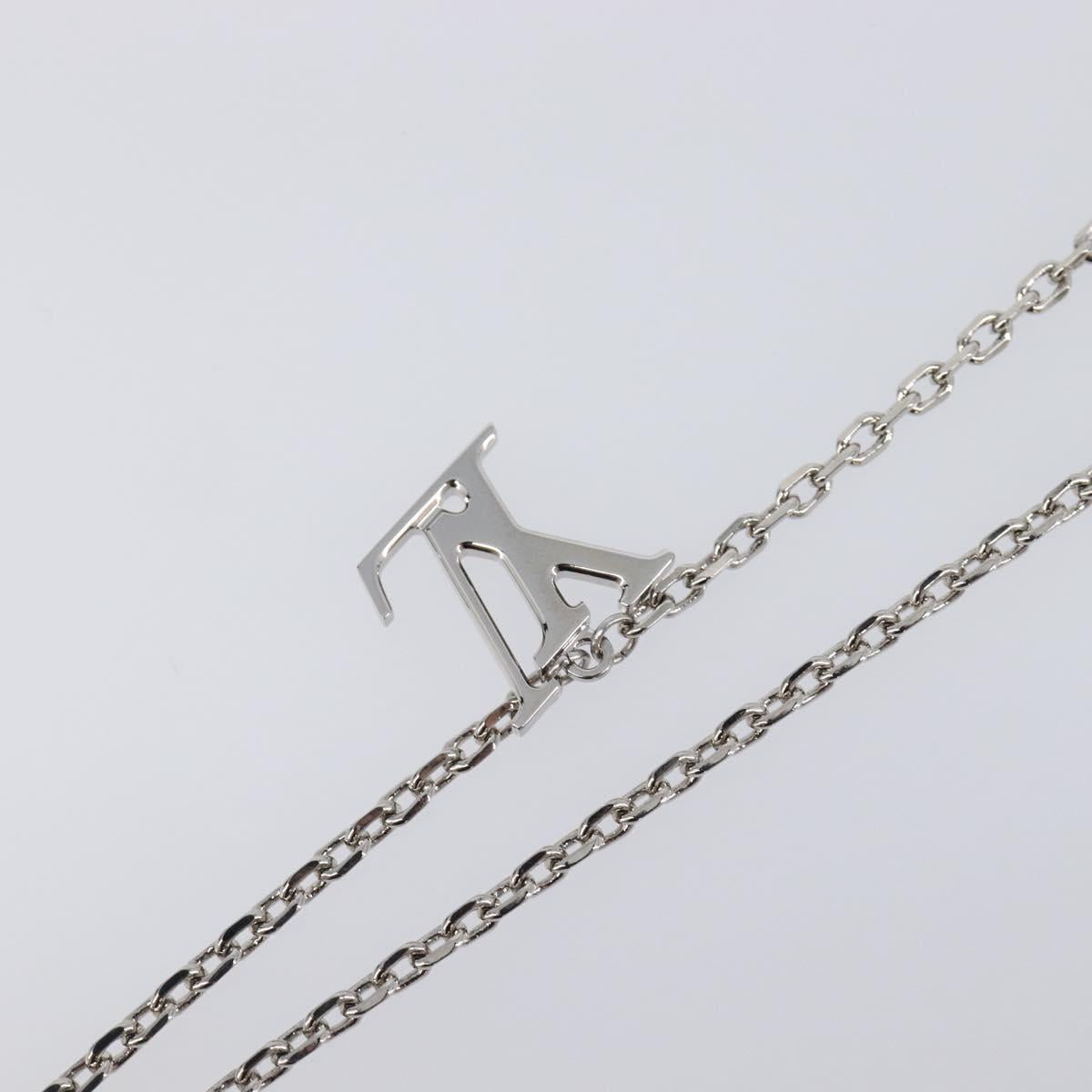 LOUIS VUITTON LV Plane Necklace Metal Silver Tone MP3157 LV Auth 203697V