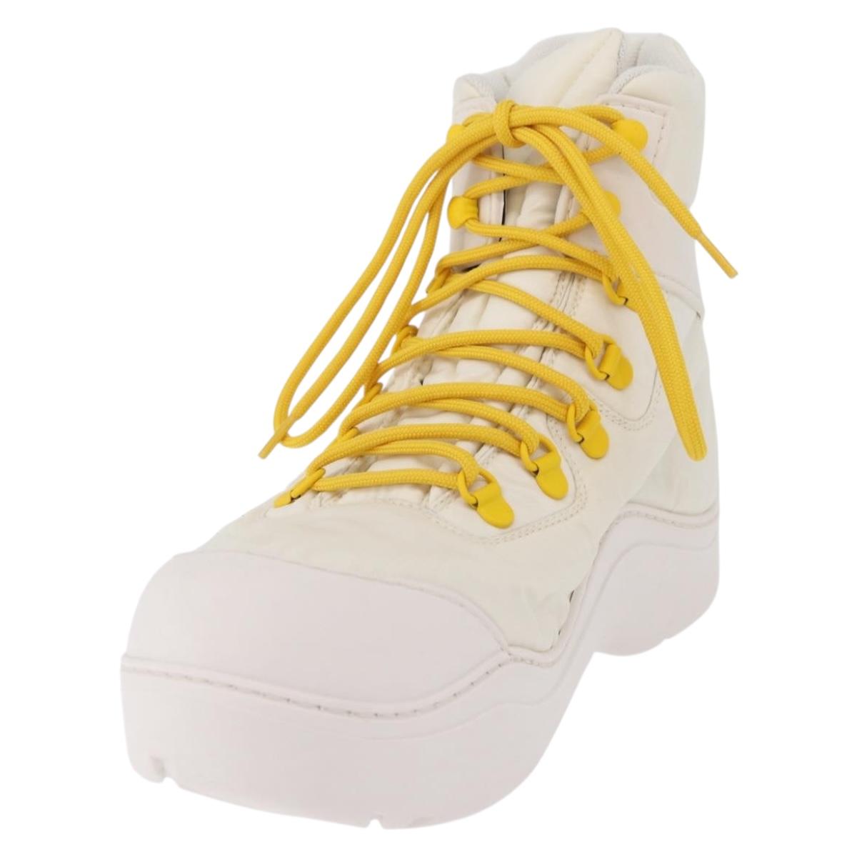BOTTEGA VENETA Paddle Bomber Boule Shoes Nylon 36 Ivory Auth 203702M
