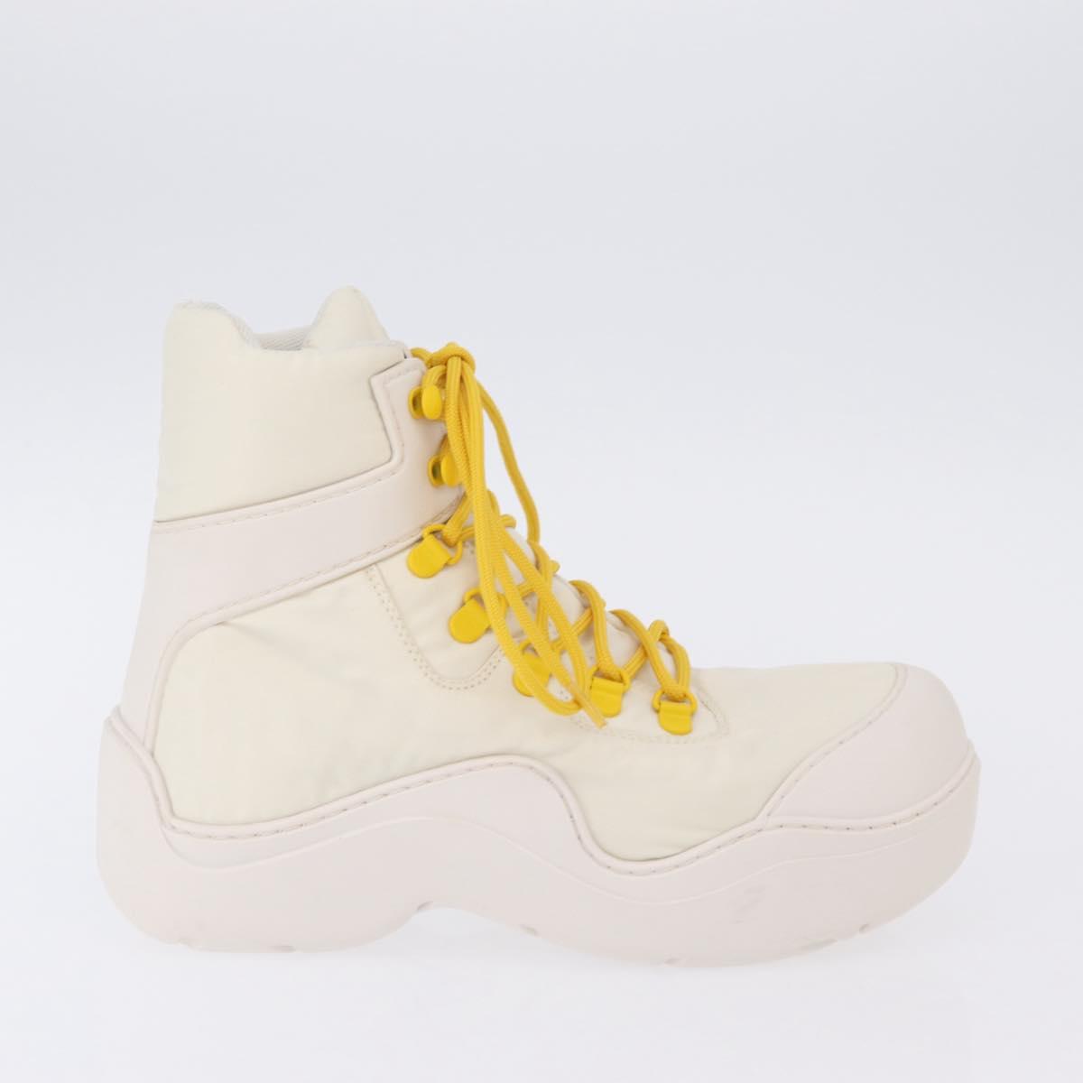 BOTTEGA VENETA Paddle Bomber Boule Shoes Nylon 36 Ivory Auth 203702M