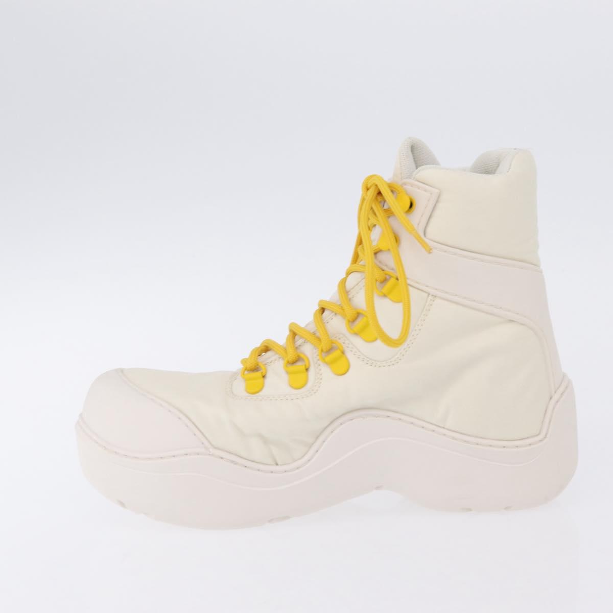 BOTTEGA VENETA Paddle Bomber Boule Shoes Nylon 36 Ivory Auth 203702M