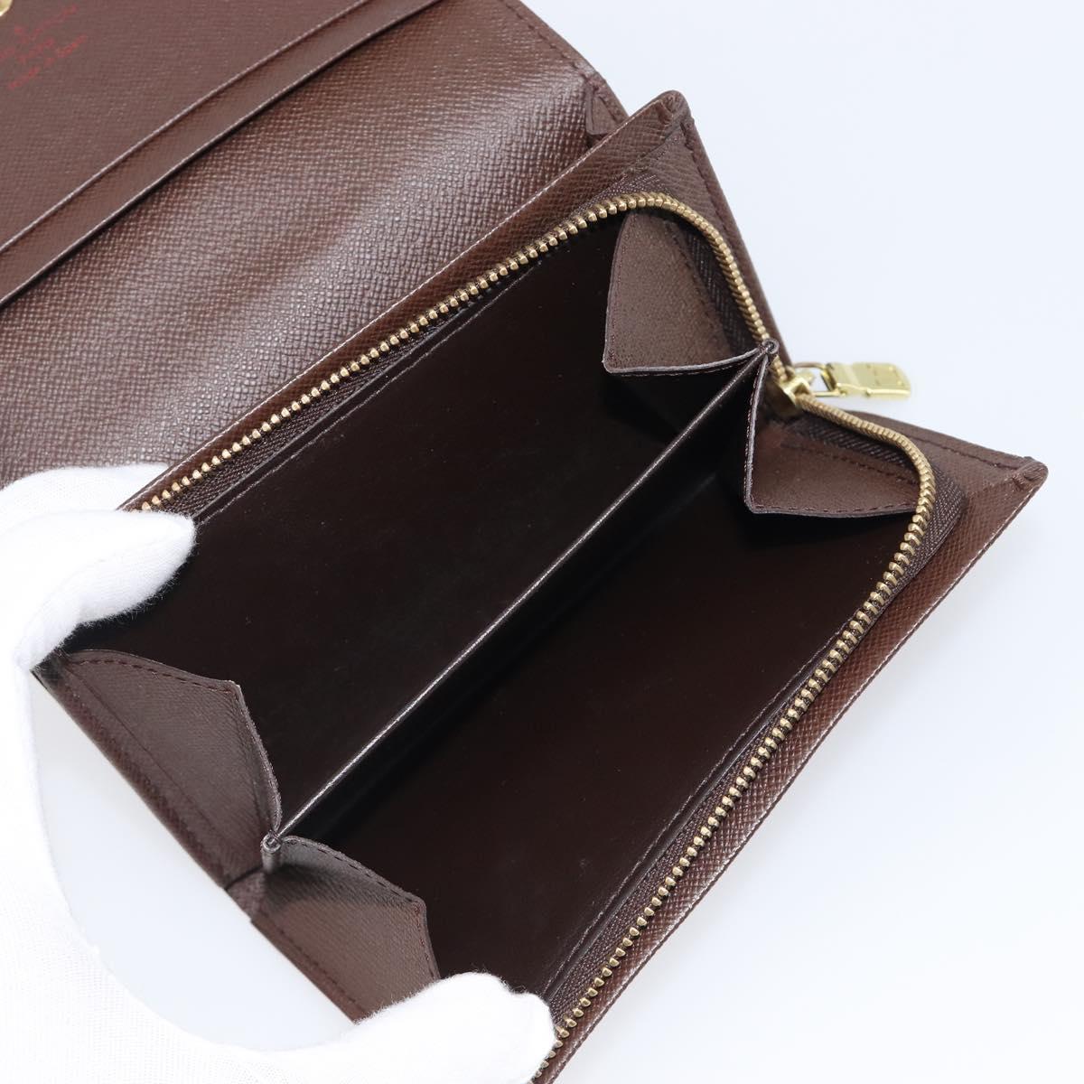 LOUIS VUITTON Porte Monnaie Billets Tresor Wallet N61730 LV Auth 203710V
