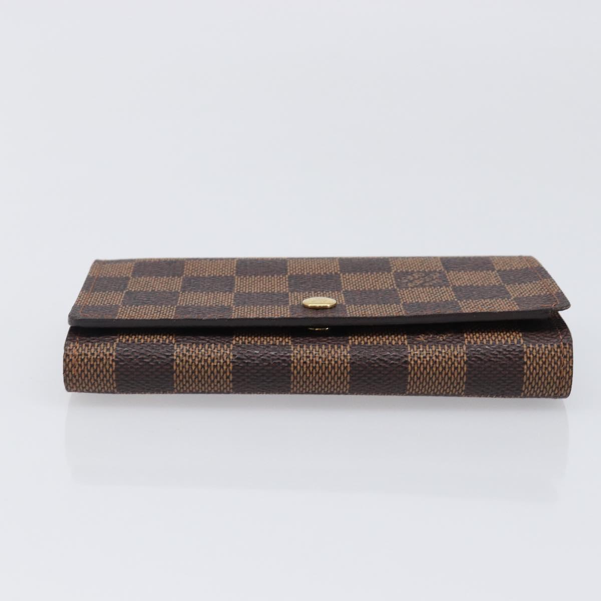 LOUIS VUITTON Porte Monnaie Billets Tresor Wallet N61730 LV Auth 203710V