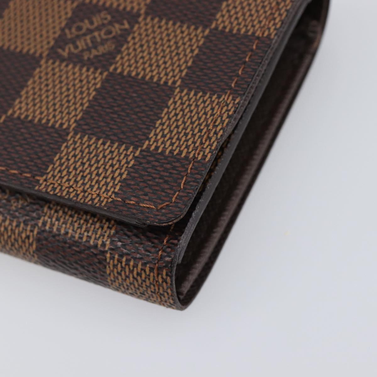 LOUIS VUITTON Porte Monnaie Billets Tresor Wallet N61730 LV Auth 203710V