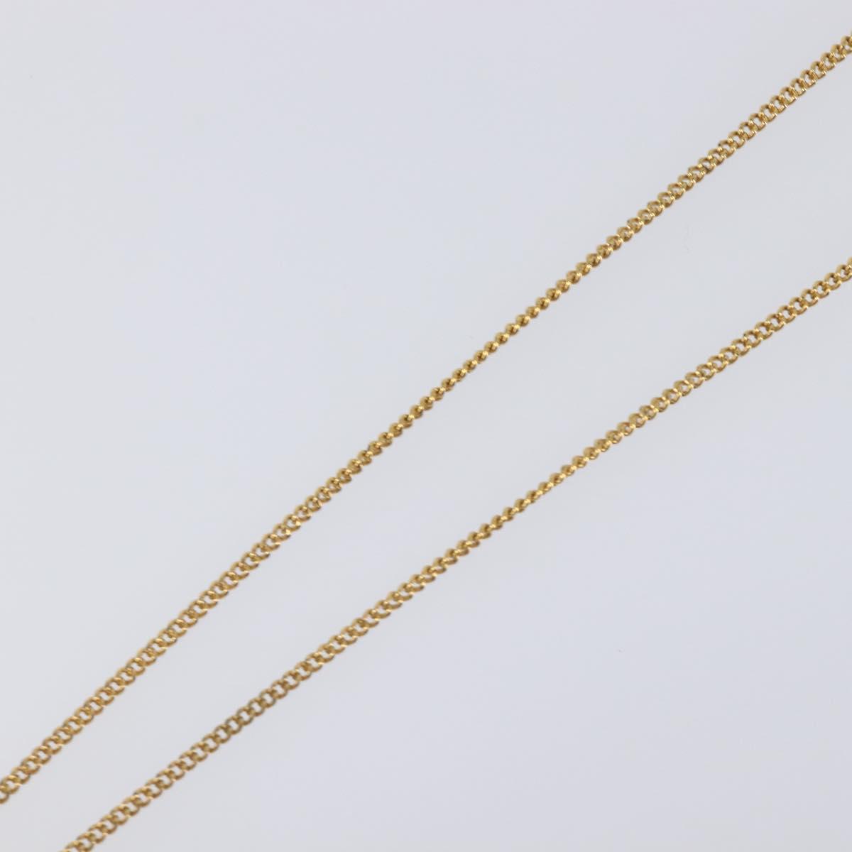 Christian Dior Necklace Metal Gold Tone Auth 203714