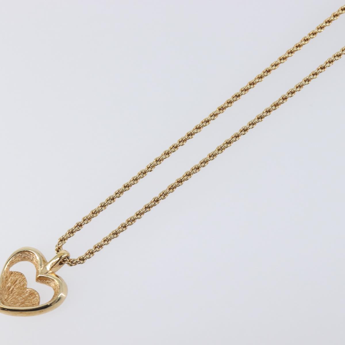 Christian Dior Necklace Metal Gold Tone Auth 203715