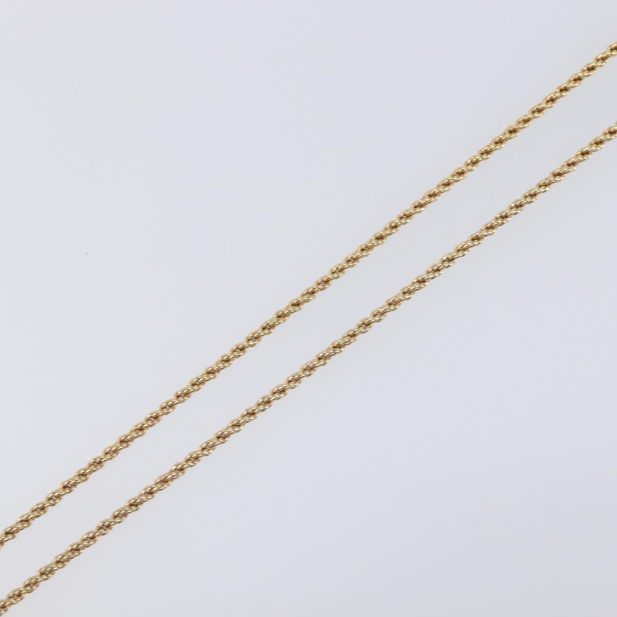 Christian Dior Necklace Metal Gold Tone Auth 203715