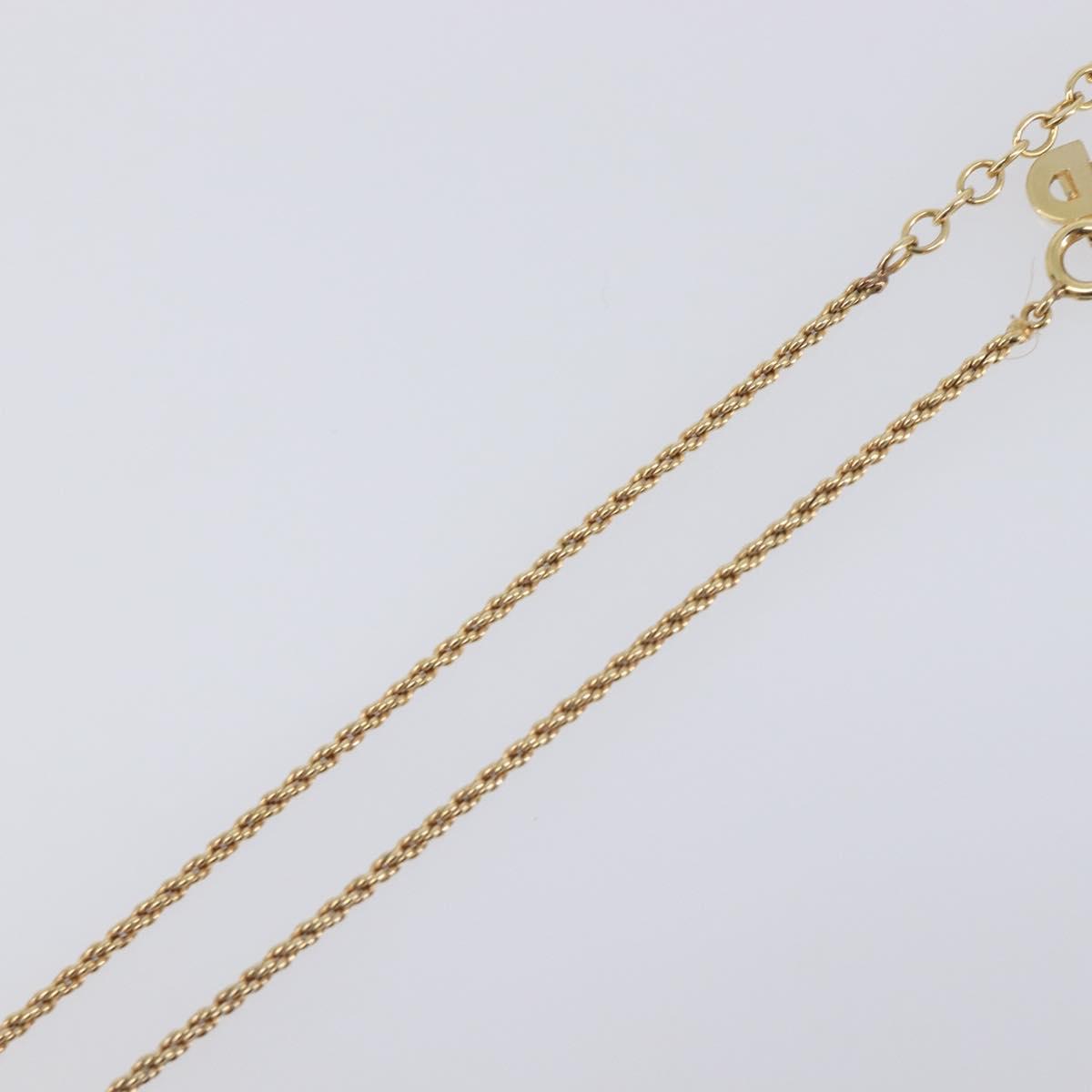 Christian Dior Necklace Metal Gold Tone Auth 203715