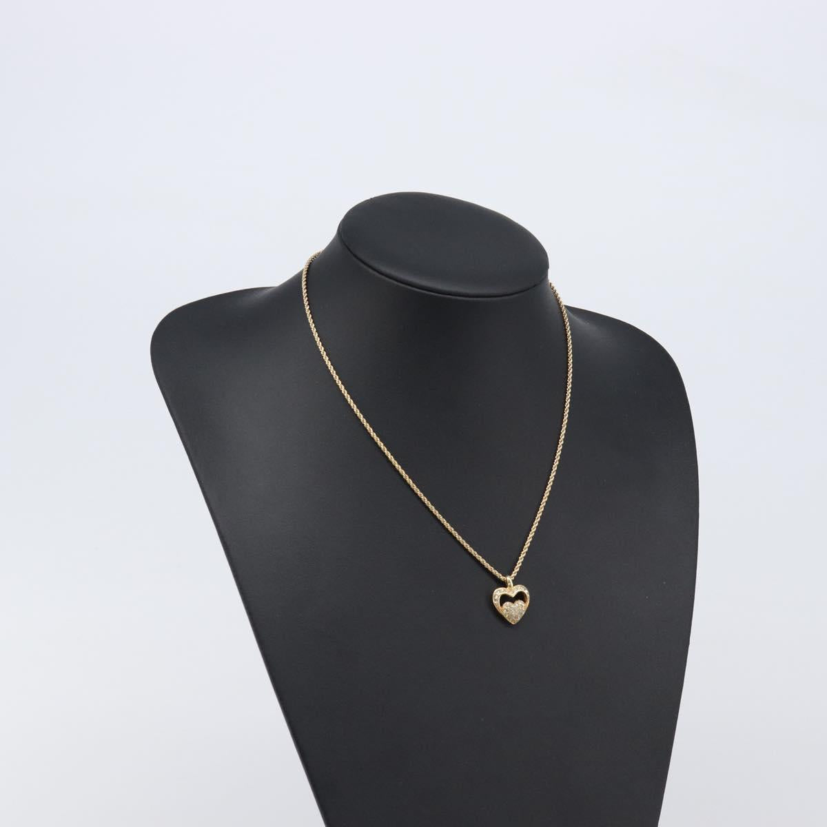Christian Dior Necklace Metal Gold Tone Auth 203715